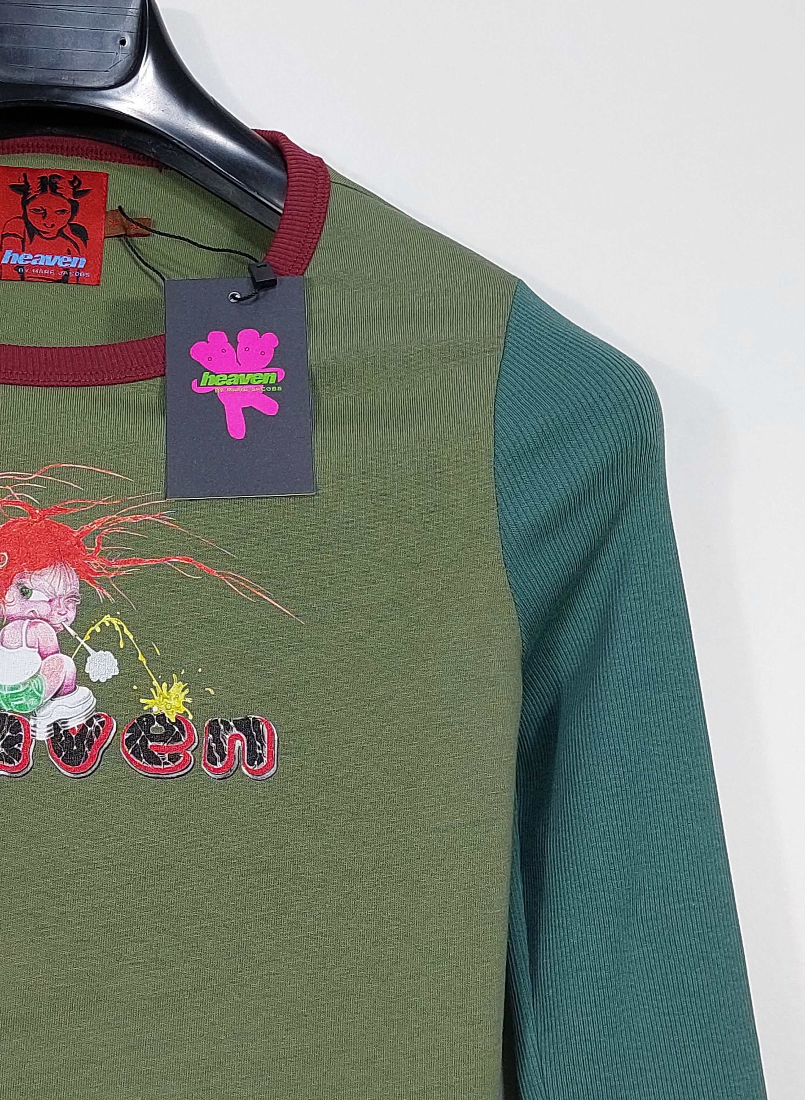 Heaven by Marc Jacobs bad girl long sleeve tshirt - green / khaki XS Size XS / US 0-2 / IT 36-38 - 7 Thumbnail