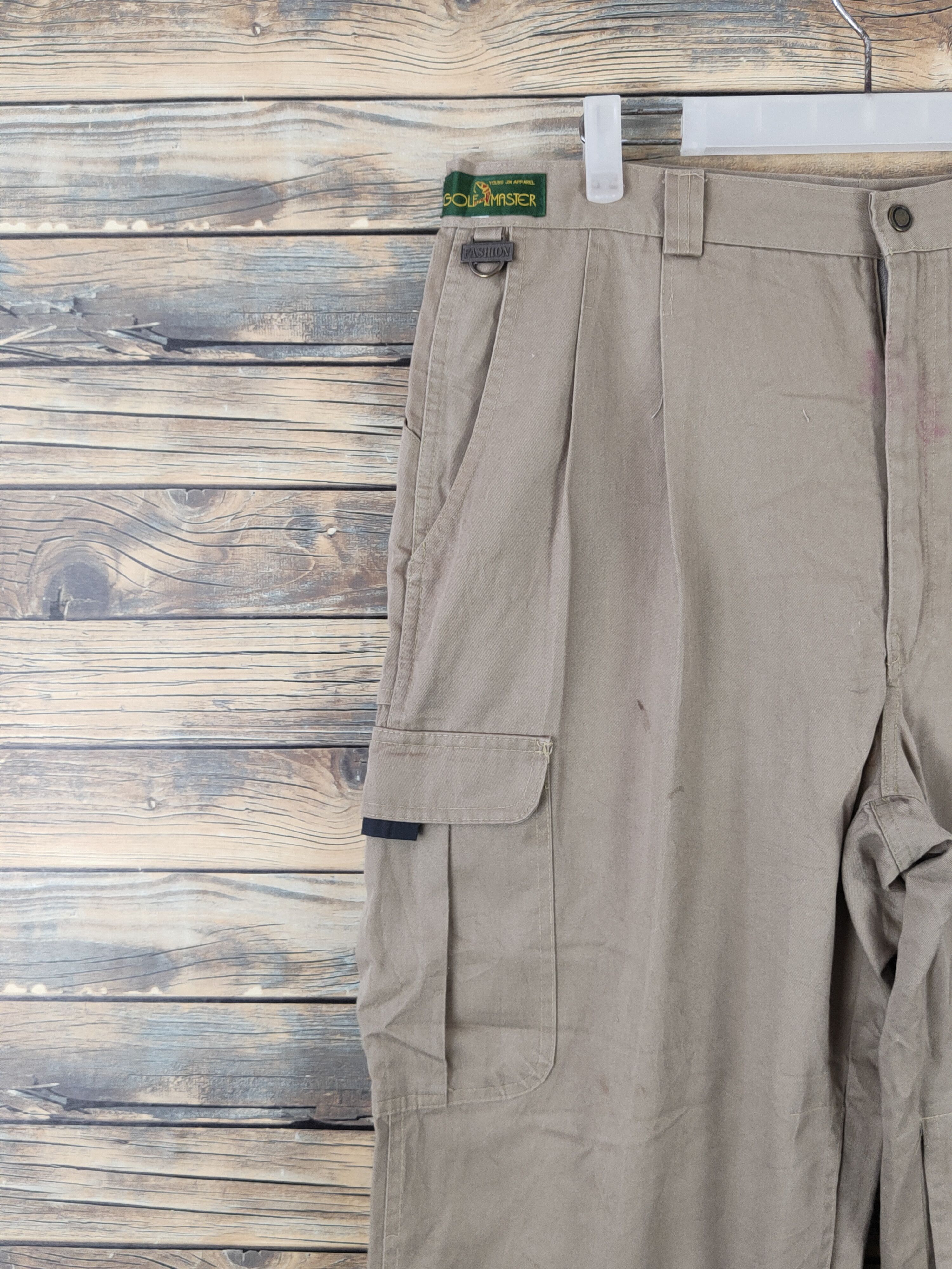 Japanese Brand Golf Master Brown Multipocket Tactical Cargo Pants #W1832 Size US 36 / EU 52 - 3 Thumbnail