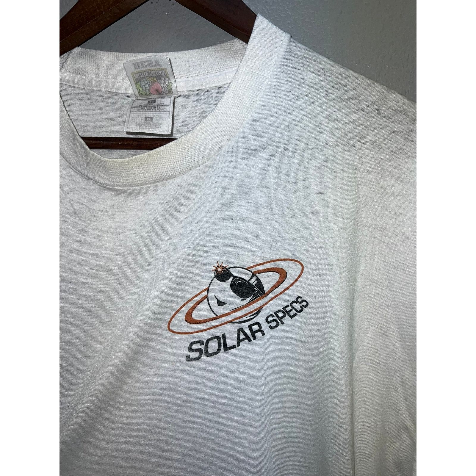 Fruit Of The Loom Vintage Solar Specs Shirt Sunglasses Space Thin Tee 90s L Size US L / EU 52-54 / 3 - 3 Thumbnail