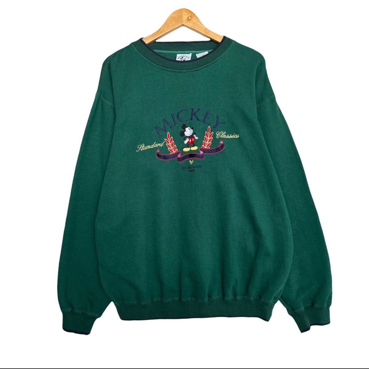 Disney × Vintage × Warner Bros Vintage 90s Disney World Sweatshirt Mickey Sweatshirt Size US XL / EU 56 / 4 - 1 Thumbnail
