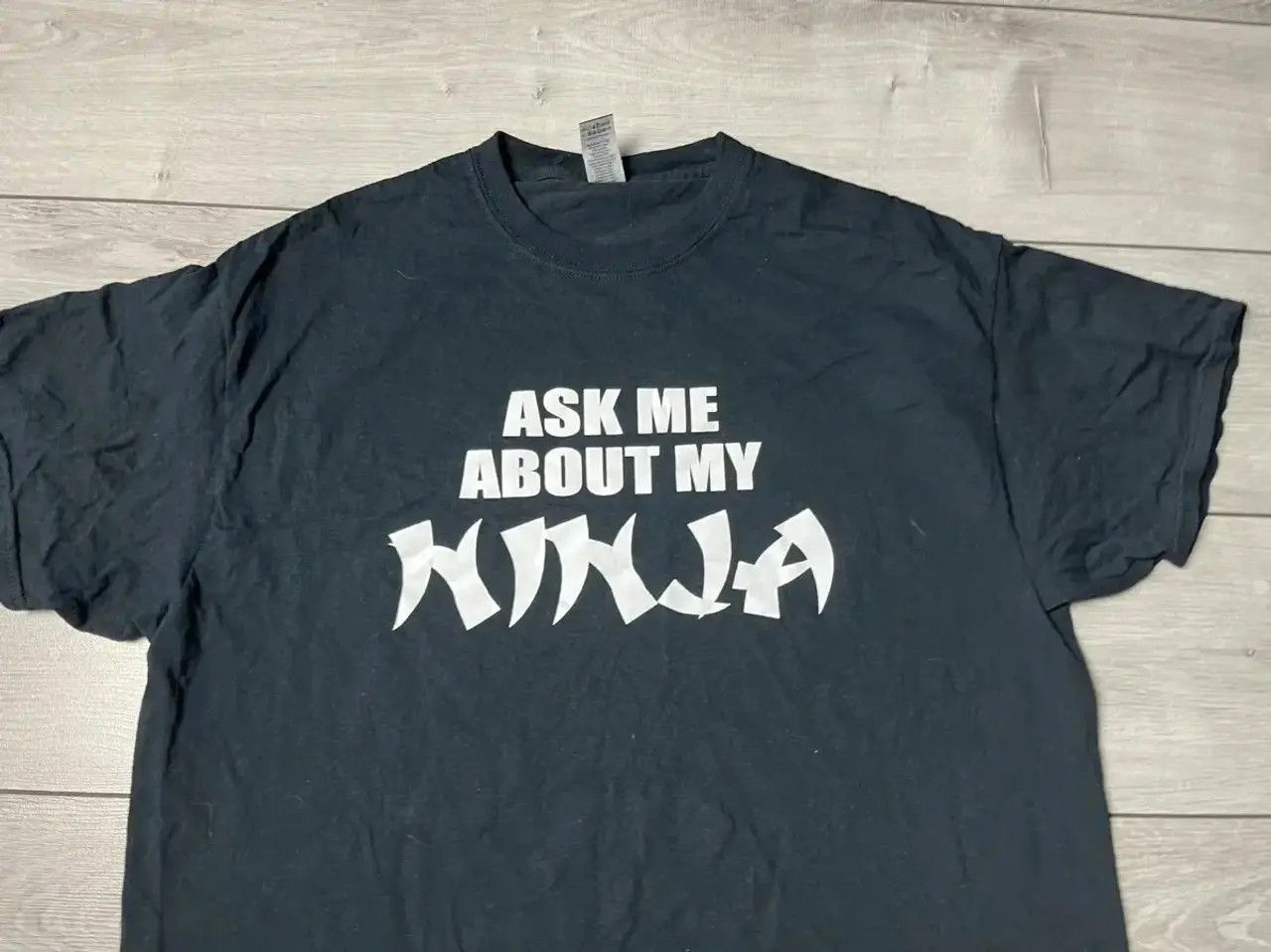 Band Tees Ask about my ninja T-shirt humor size XLarge Size US XL / EU 56 / 4 - 3 Thumbnail