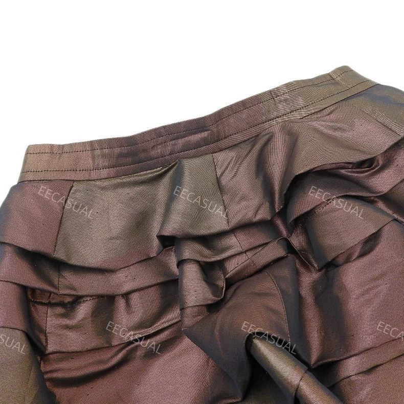 Comme des Garcons Comme Des Garcons size M Metallic pearlescent tiered ruffl Size 24" / US 00 / IT 34 - 3 Thumbnail