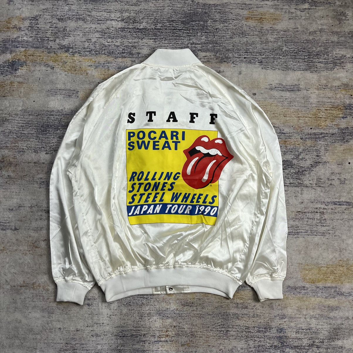 Band Tees × The Rolling Stones × Vintage Vintage 90s Rolling stones japan tour 1990 varsity jacket Size US M / EU 48-50 / 2 - 1 Thumbnail