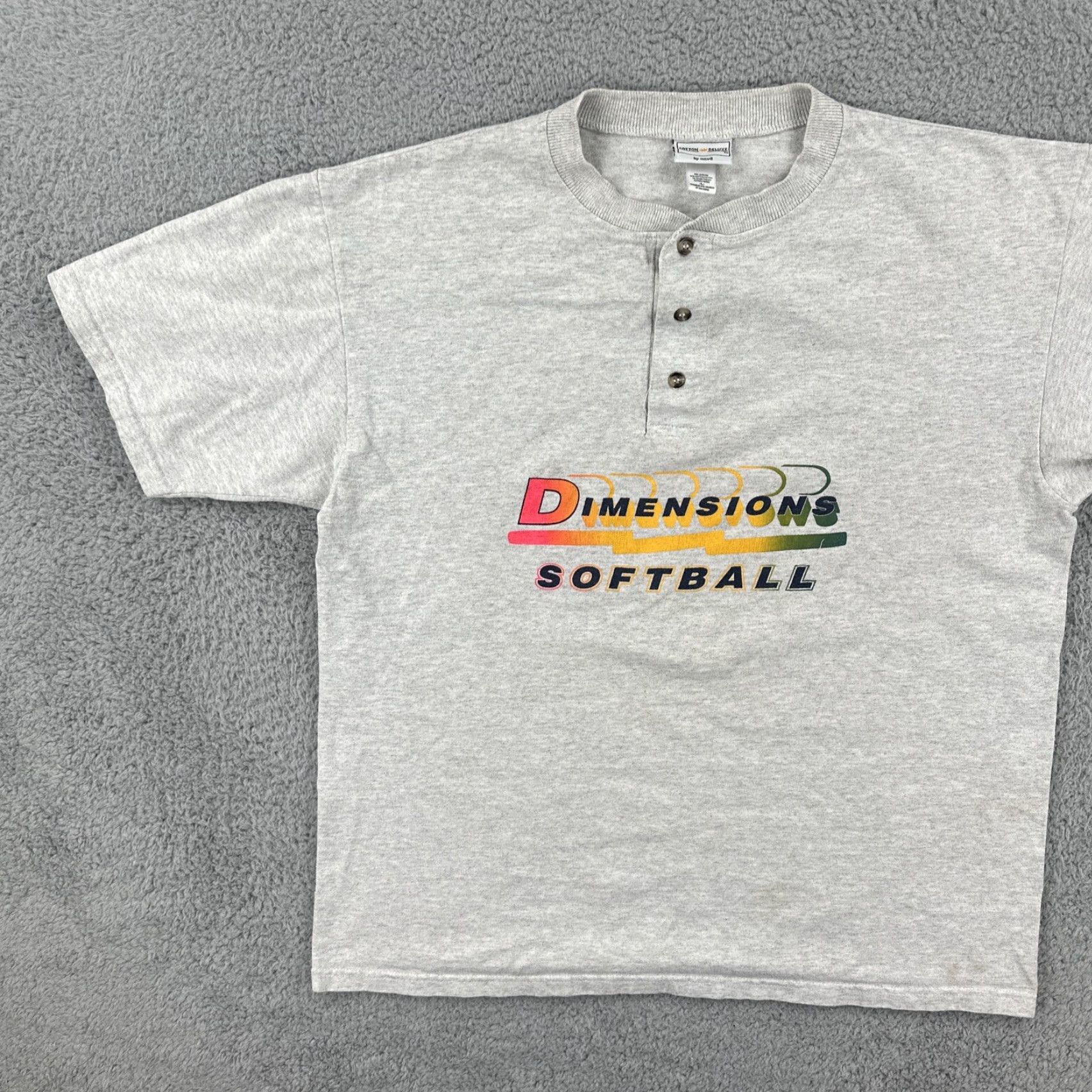 Anvil VINTAGE Anvil Shirt XL Men Heather Gray Cotton Deluxe 1990s T Shirt Graphic Tee Sportswear/Beach size XL Mens Size US XL / EU 56 / 4 - 3 Thumbnail