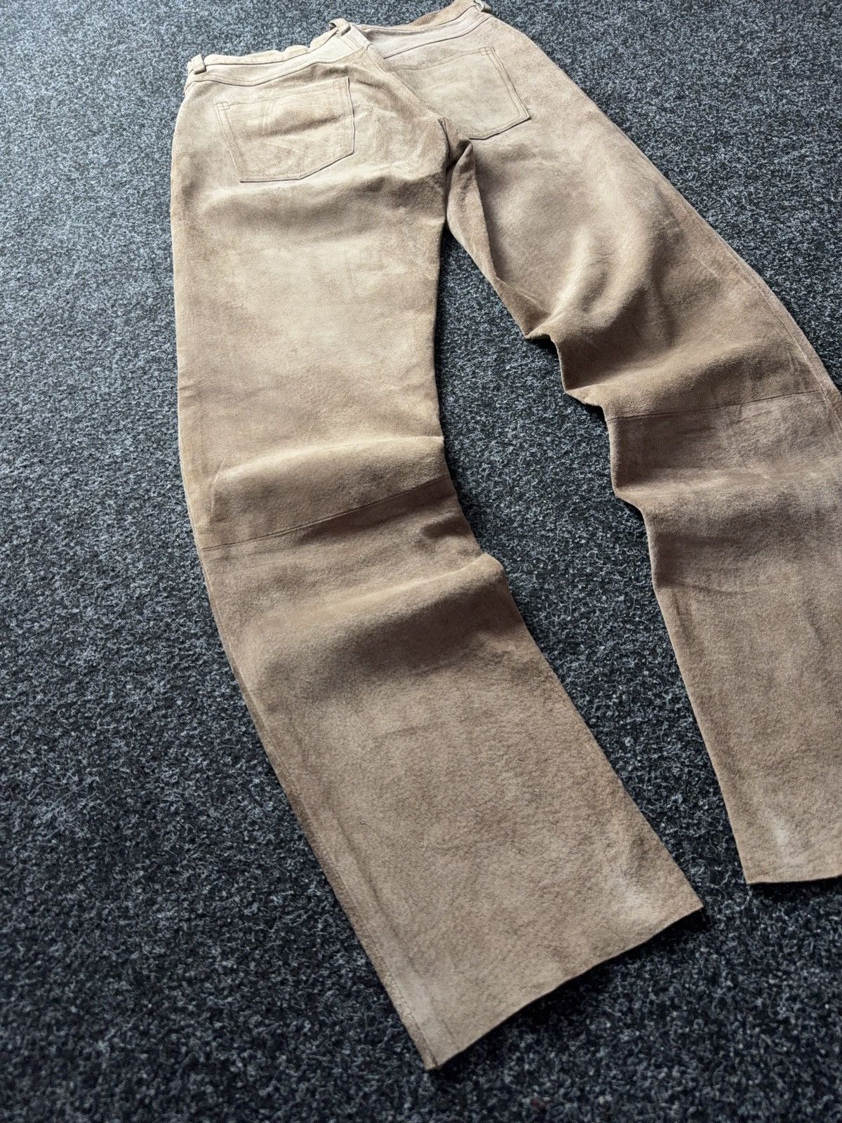 Genuine Leather Vintage 00s Retro Western Cowboy Leather Chrome Style Pants Size US 30 / EU 46 - 11 Thumbnail
