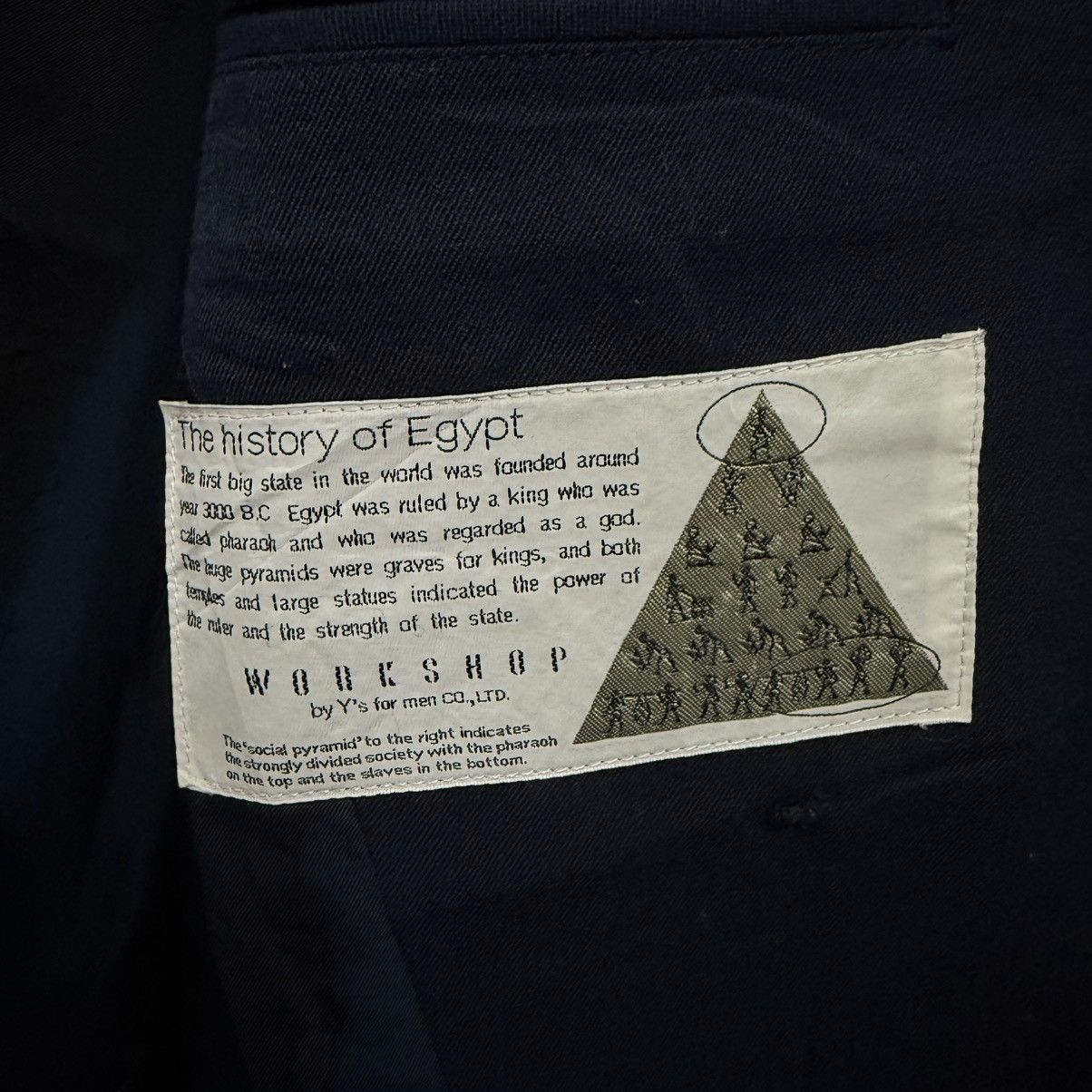 Yohji Yamamoto The History Of Egypt By Y’s for Men Minimalist Blazer Size 40R - 8 Thumbnail