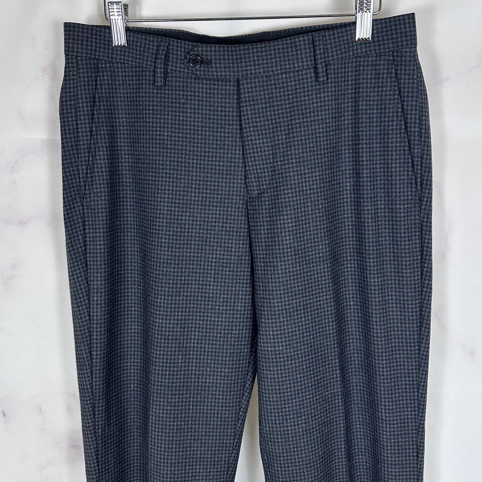 URBAN RESEARCH DOORS Tailor Combatwool Black Pants Size US 30 / EU 46 - 3 Thumbnail