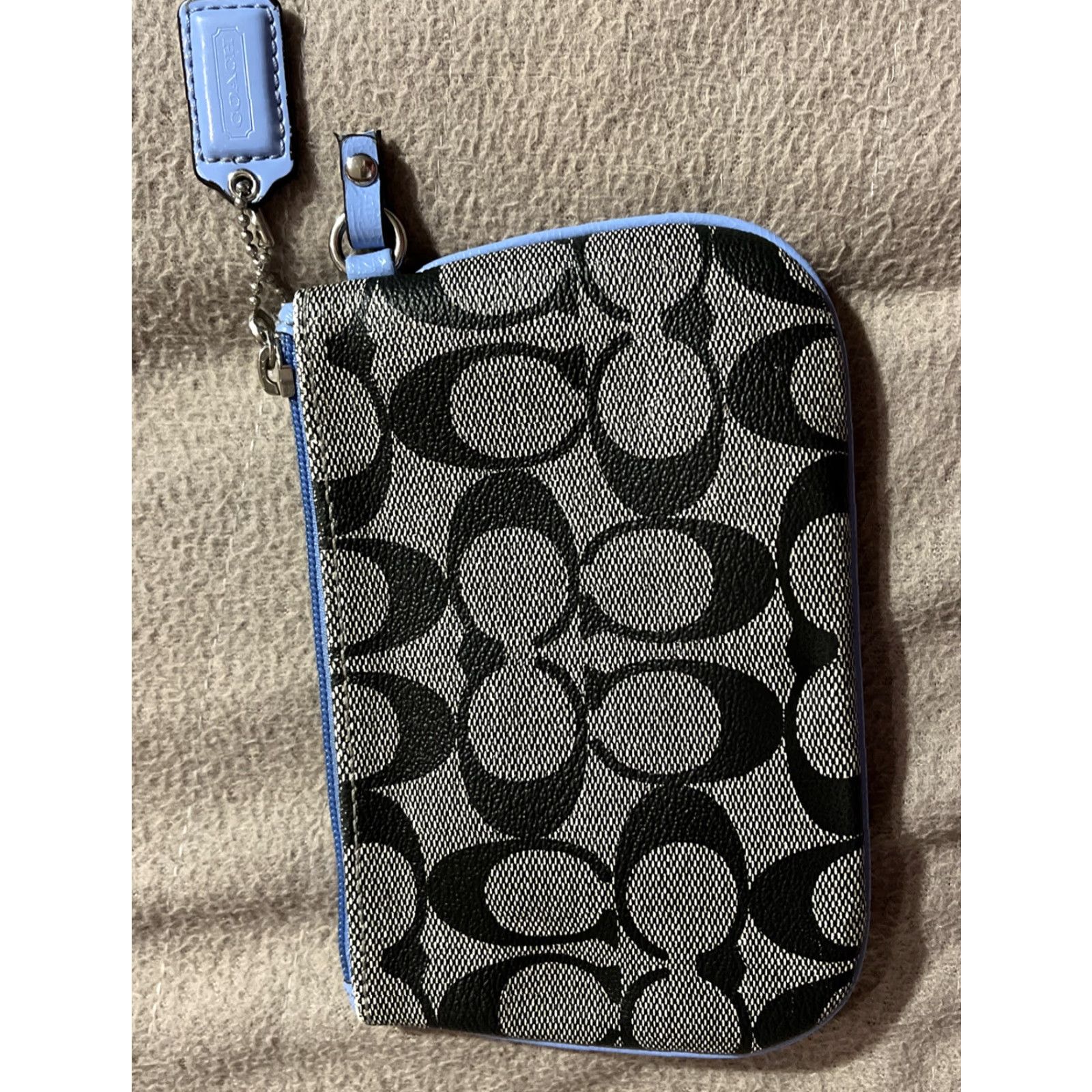 Coach Coach Women’s Leather Wristlet Bag Small Multicolor Logo Pouch Credit Card Organizer Size ONE SIZE - 3 Thumbnail