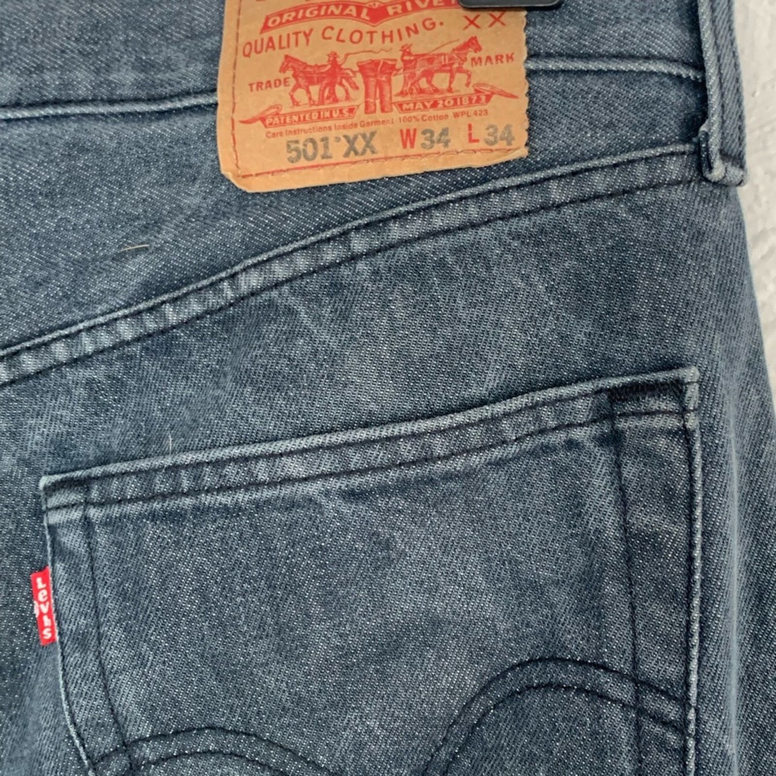 Levi's VINTAGE MENS LEVIS 501XX JEANS SIZE 34X34 LIKE NEW Size US 34 / EU 50 - 5 Thumbnail