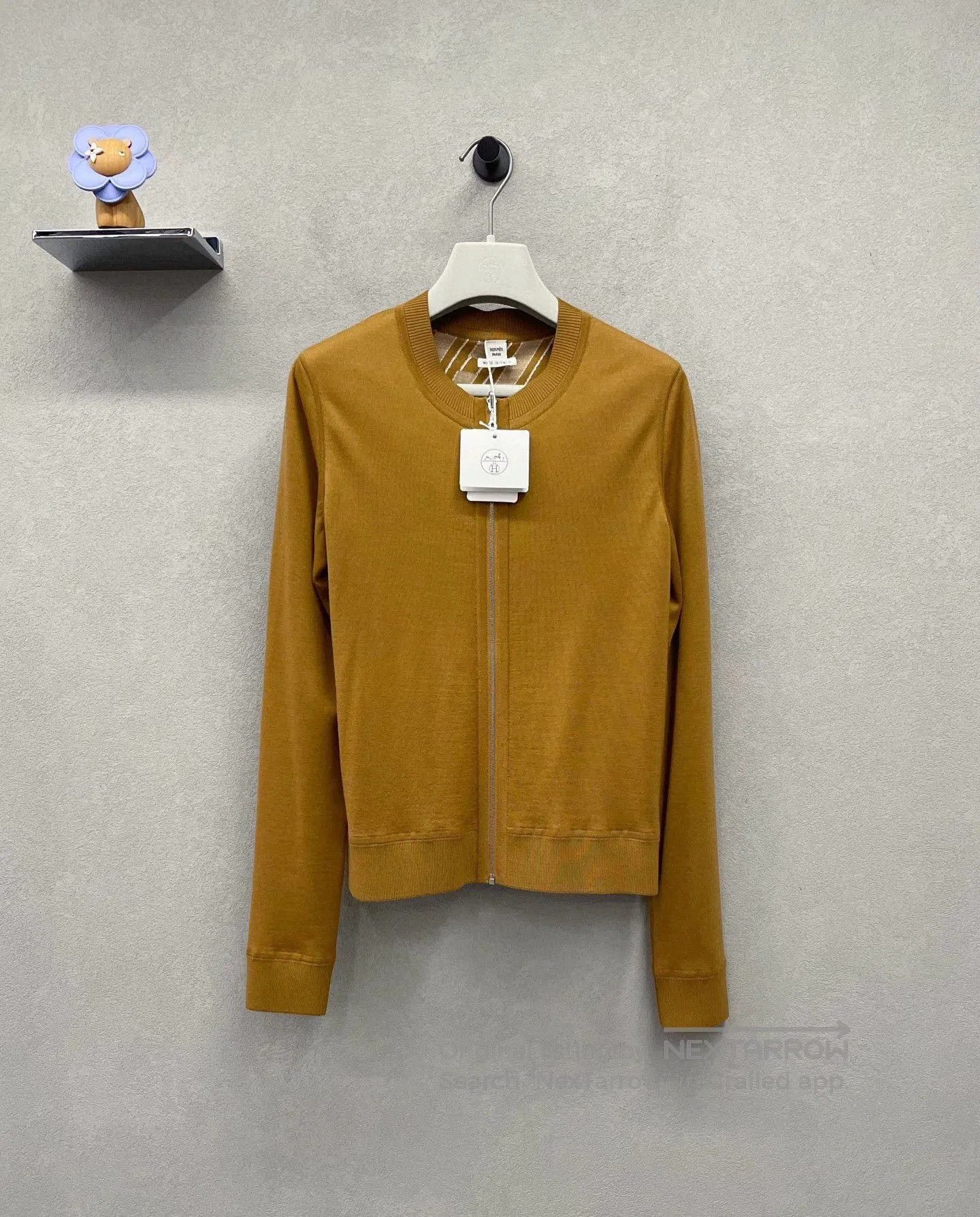Hermes Hermes Caramel Zip-Up Cardigan. Size US S / EU 44-46 / 1 - 1 Thumbnail