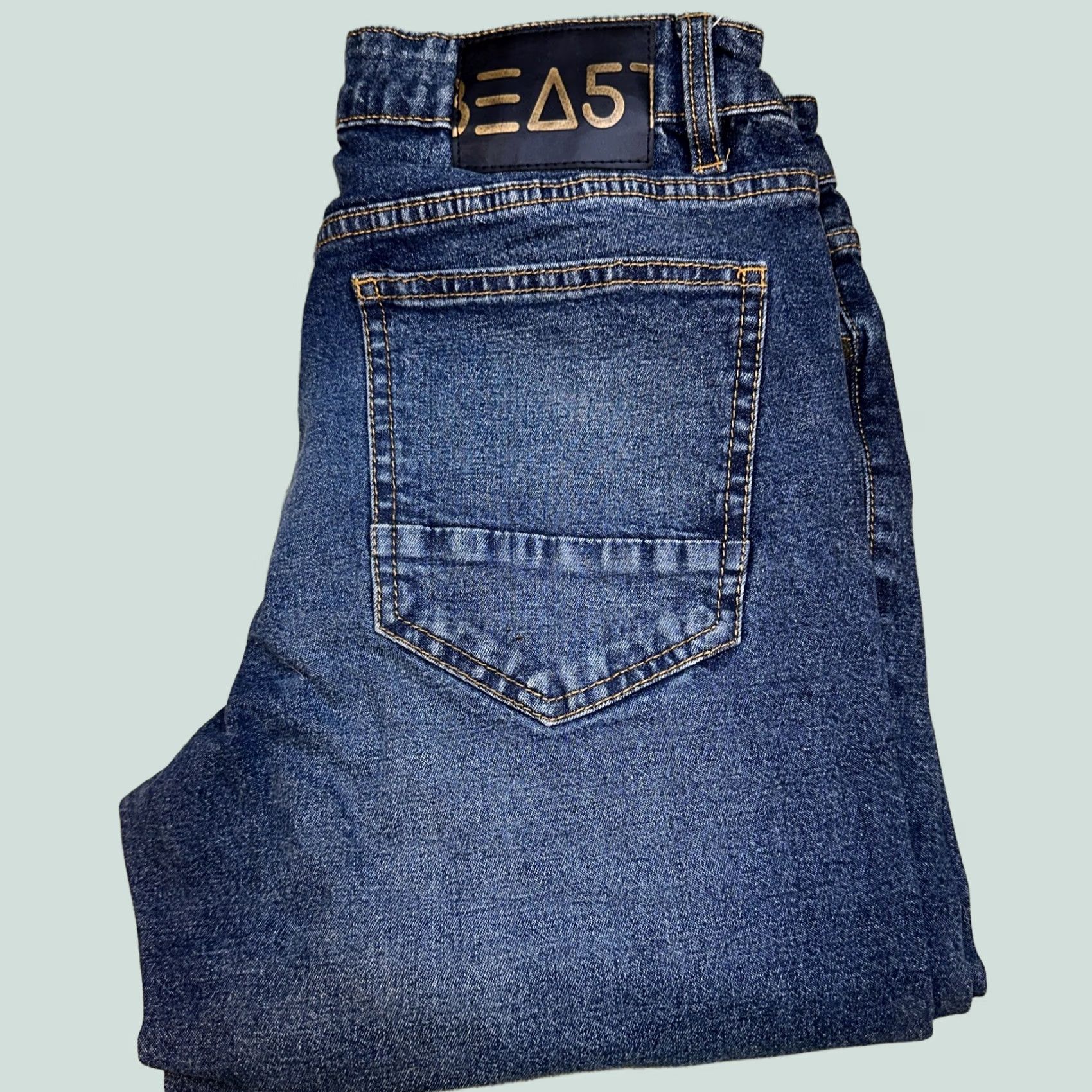 Vintage Indigo Beast Men Jeans Slim Straight 30 X 32 Blue Denim Slimming 20XXs Regular Adults Mens Size US 30 / EU 46 - 1 Thumbnail