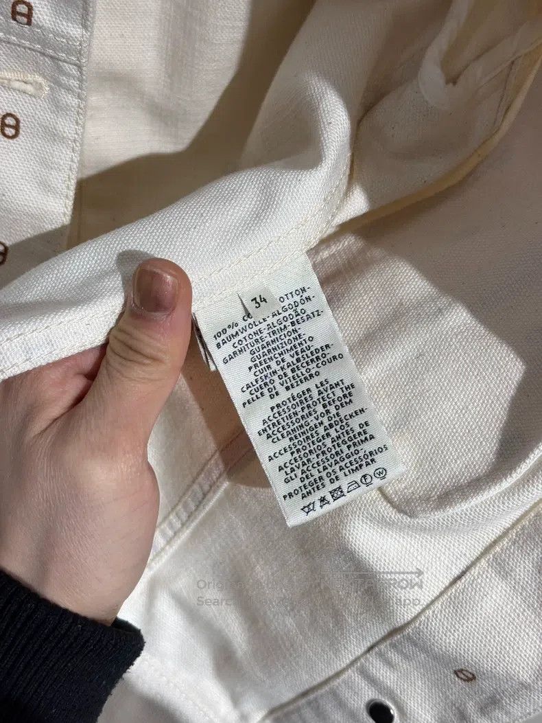 Hermes Hermes White Pig Nose Logo Denim Jacket Size XXS / US 00 / IT 34 - 6 Thumbnail