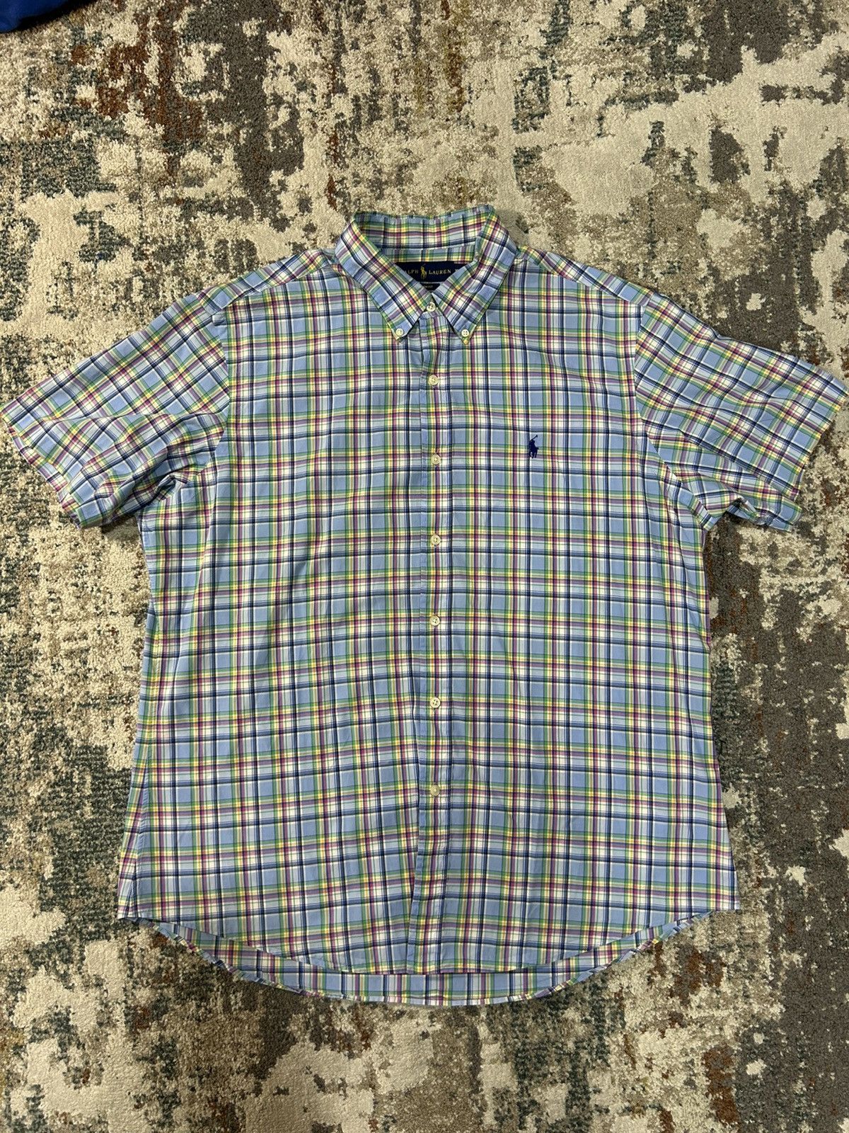 Ralph Lauren Ralph Lauren Multi-Color Plaid Short Sleeve Shirt Size US XL / EU 56 / 4 - 1 Thumbnail