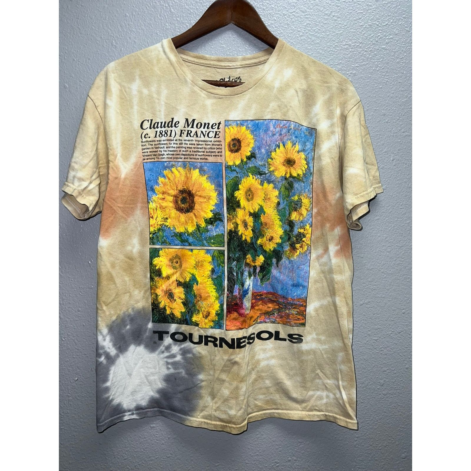 Vintage Claude Monet Shirt Art Artist France Tournesols Sunflowers M Size US M / EU 48-50 / 2 - 1 Thumbnail