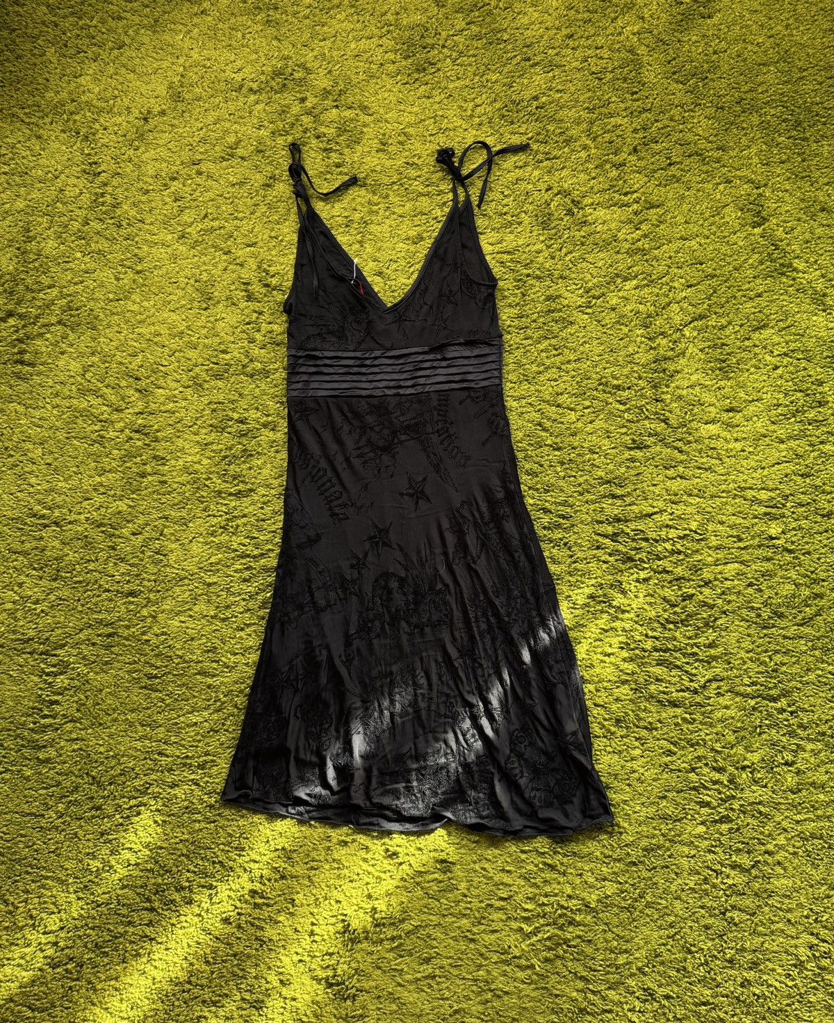 Miss Sixty Miss Sixty 2000s vintage Y2K jacquard graphic gothic dress Size M / US 6-8 / IT 42-44 - 2 Thumbnail