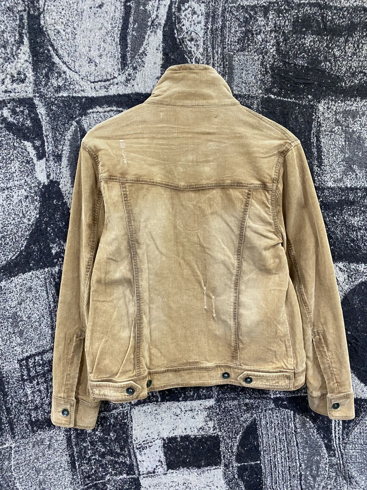Japanese Brand Distressed Semantic Design Punk Corduroy Jacket Size US M / EU 48-50 / 2 - 7 Thumbnail