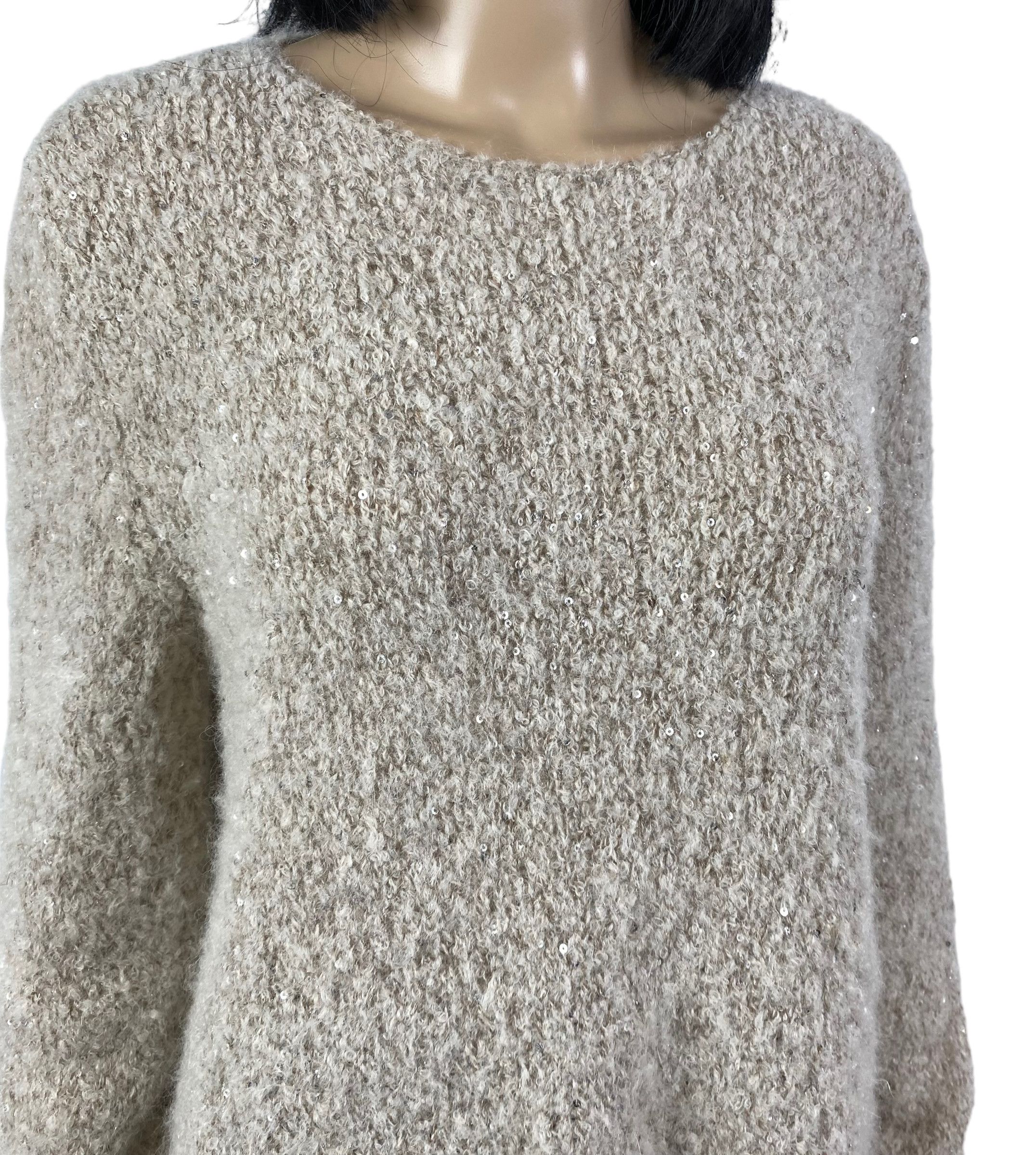 Bruno Manetti Firenze Sequin Alpaca-Mohair sweater size 44