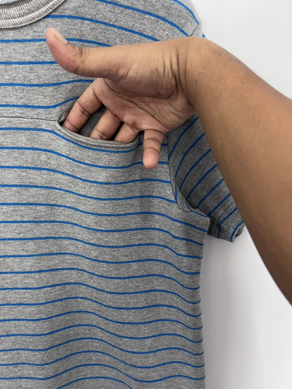 Sacai 🔥 Striped Shortsleeves sweatshirt Size US XS / EU 42 / 0 - 4 Thumbnail