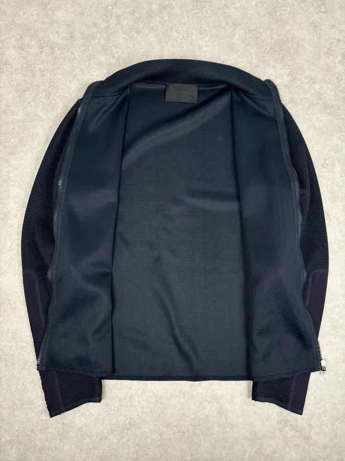 Prada SS1999 Prada Navy Wool Textured Classy Zip-up Sweater Size US S / EU 44-46 / 1 - 7 Thumbnail