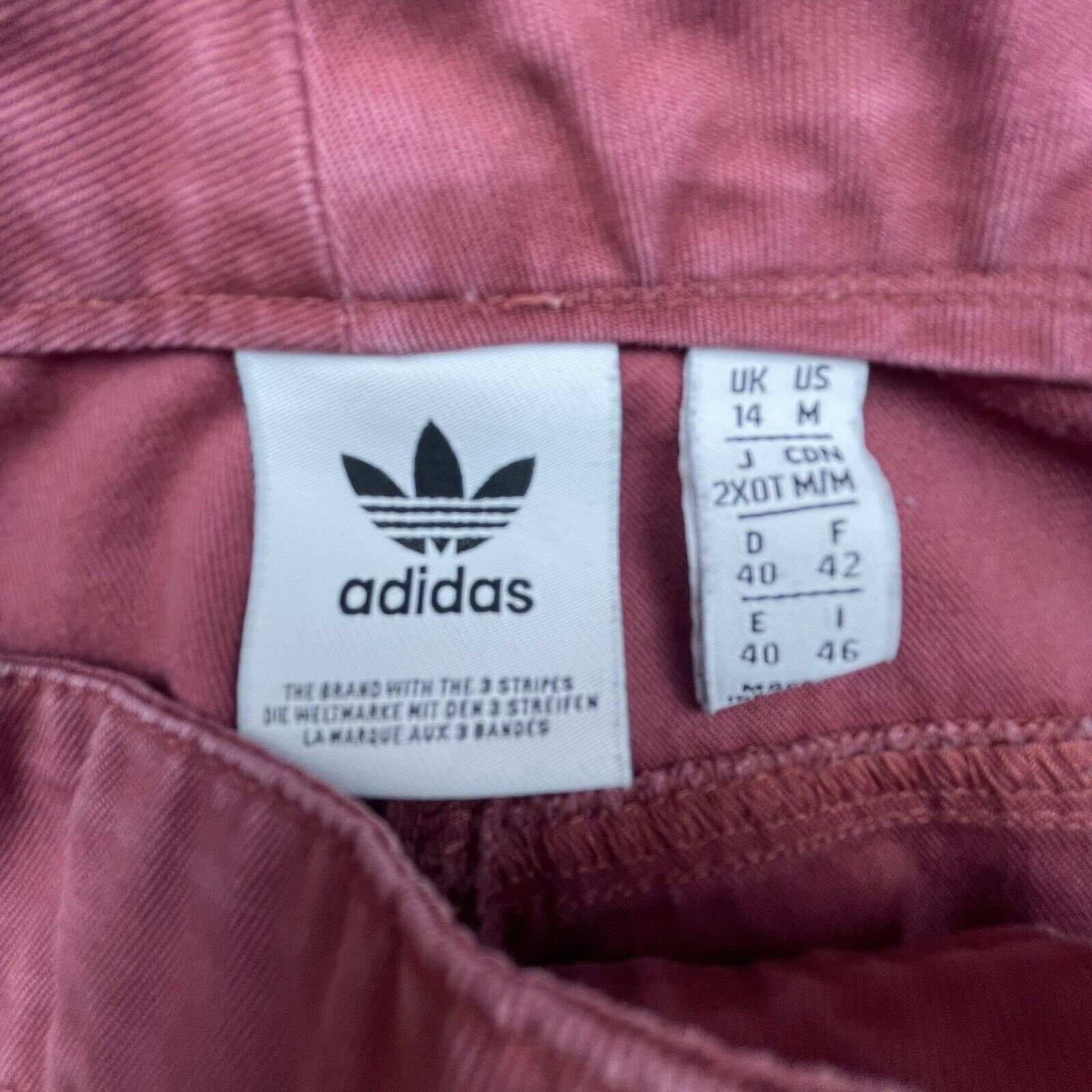 Adidas Adidas Pants M 14 Red Baggy Cargo Track Wide Leg Streetwear Size 36" / US 14 / IT 50 - 4 Thumbnail