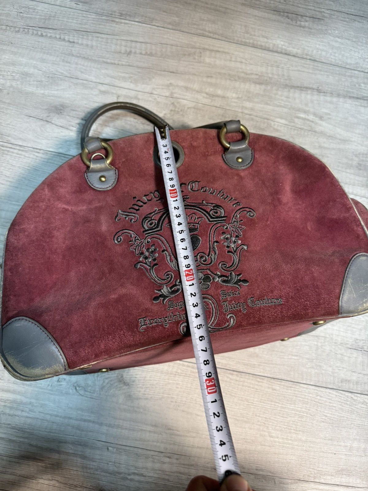 Juicy Couture Jeans VTG JUICY COUTURE RARE Y2K Pink Velvet Pet Carrier Handbag Size ONE SIZE - 23 Thumbnail