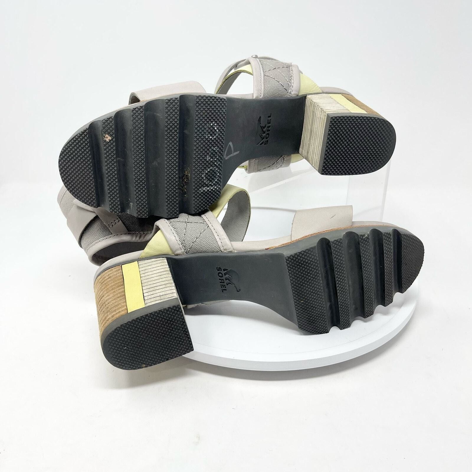 SOREL SOREL Sandals 9.5 Addington Cuff Heel Dove Grey Ankle Strap Size US 9.5 / IT 39.5 - 8 Thumbnail
