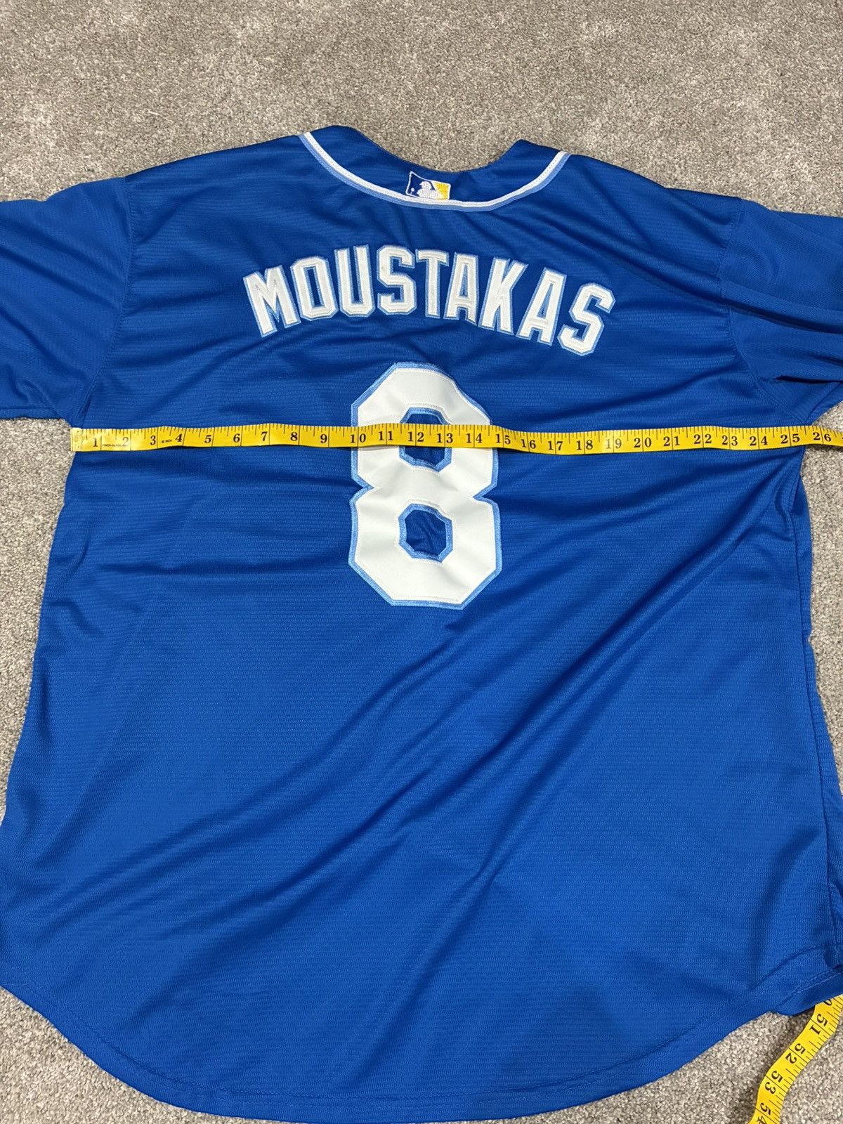 Majestic Moustakas 2015 World Series Champions KC Royals Sz 2XL Size US XXL / EU 58 / 5 - 11 Thumbnail