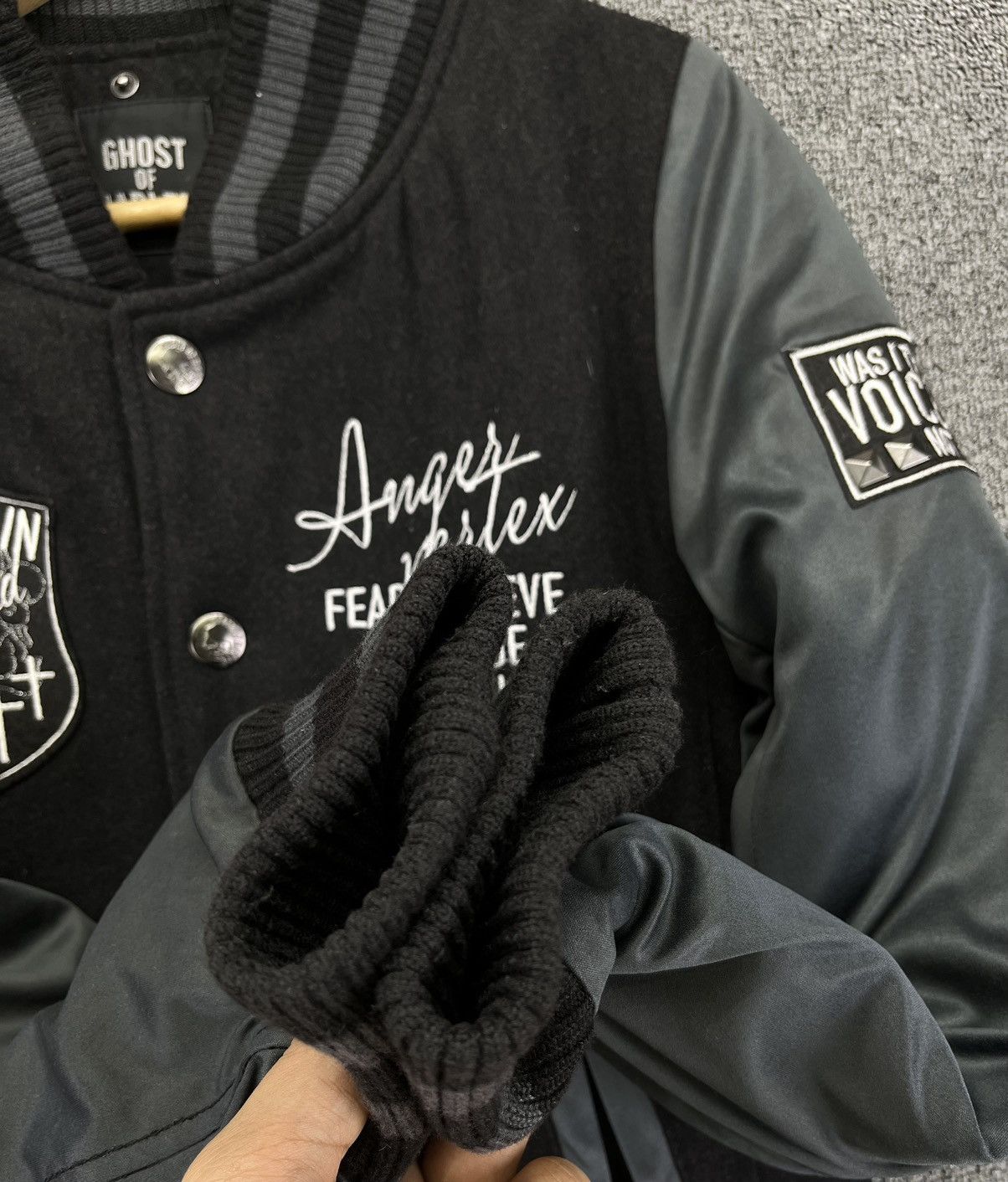 Japanese Brand Vintage Ghost Of Halem Punk Style Wool Varsity Jacket Size M / US 6-8 / IT 42-44 - 12 Thumbnail