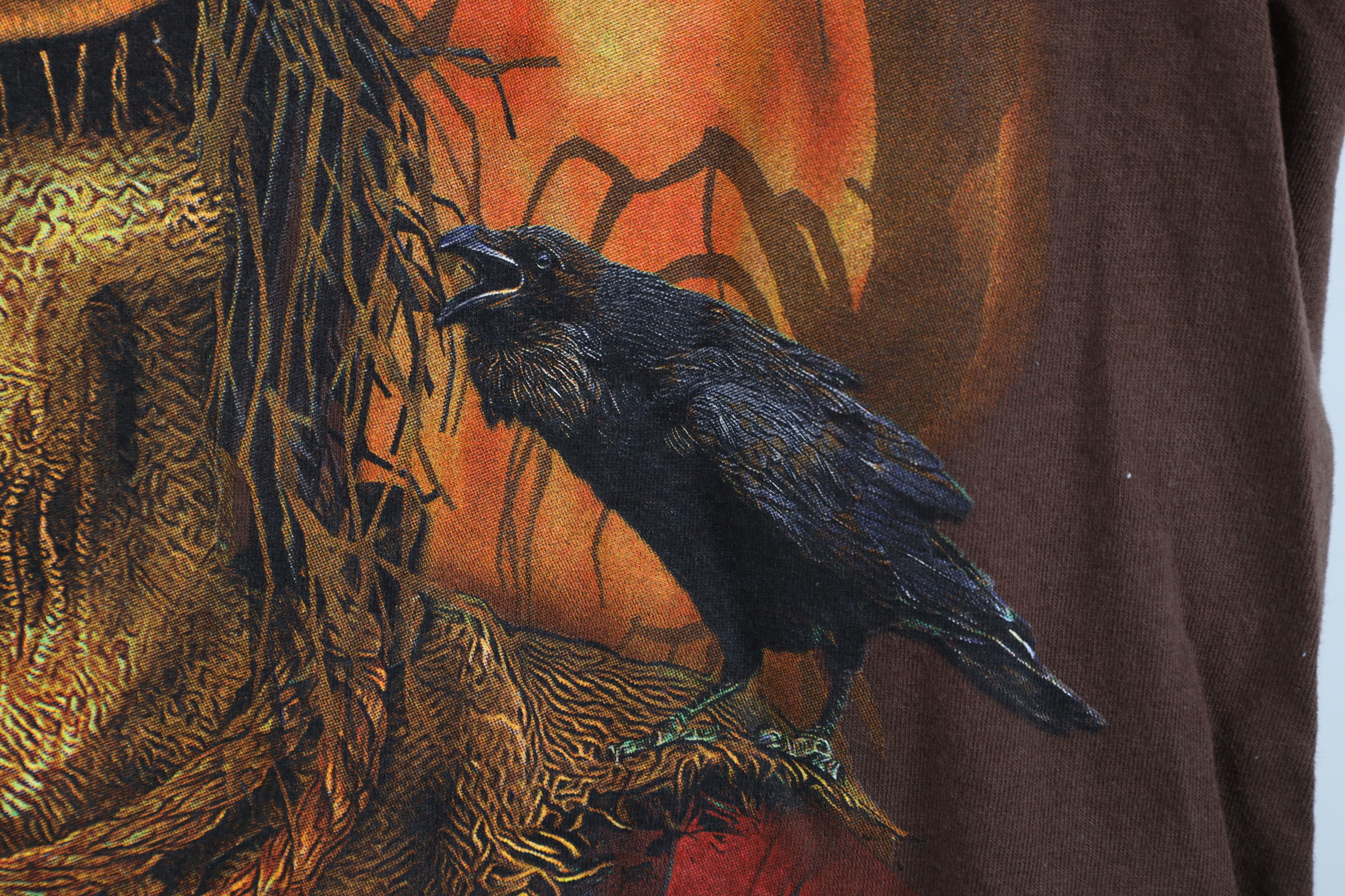 Vintage Vintage Y2K Streetwear Scarecrow Halloween Raven T-Shirt Size US S / EU 44-46 / 1 - 5 Thumbnail