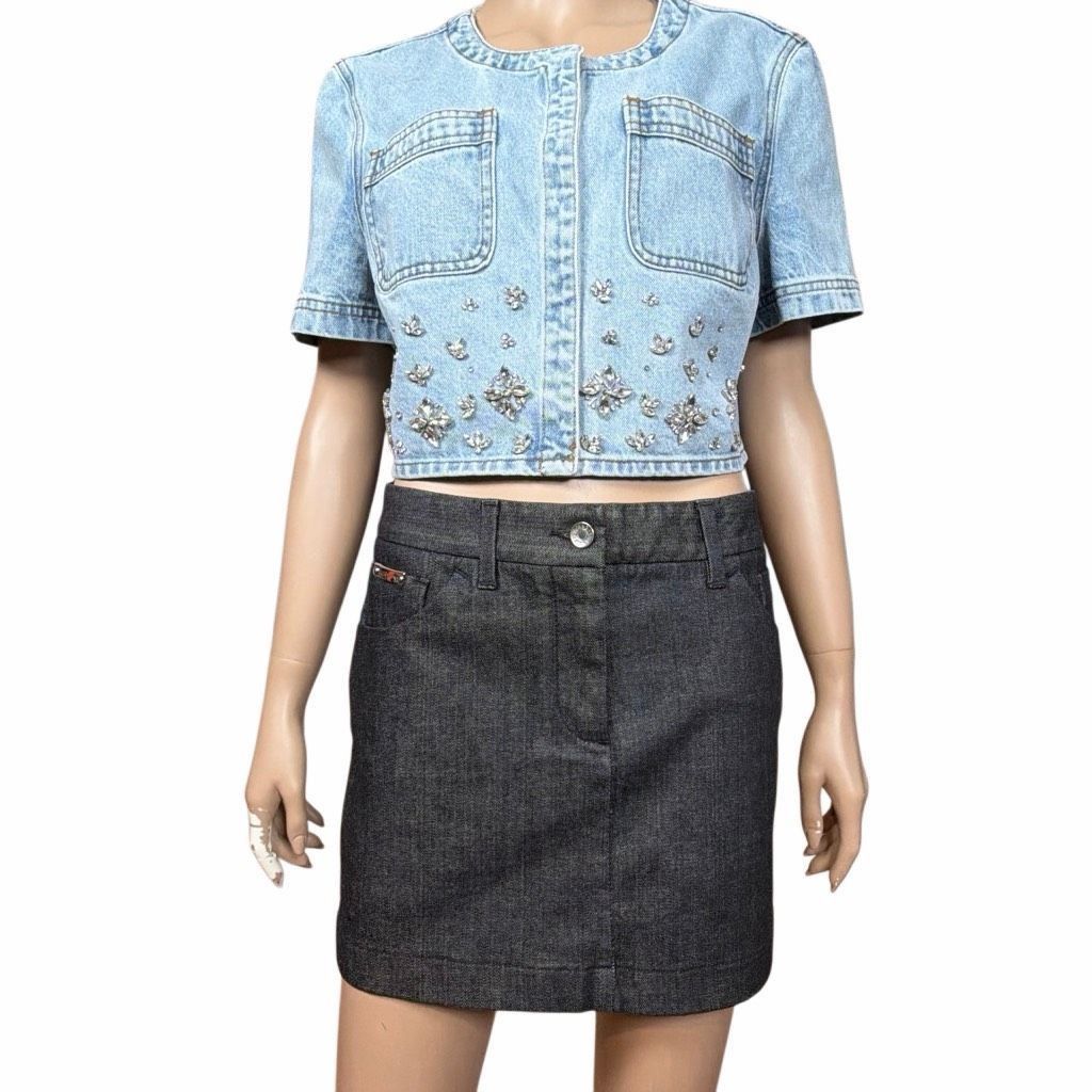 Dolce & Gabbana NWT Dolce & Gabbana Women’s Collection Dark Wash Denim Mini Size 28" / US 6 / IT 42 - 1 Thumbnail