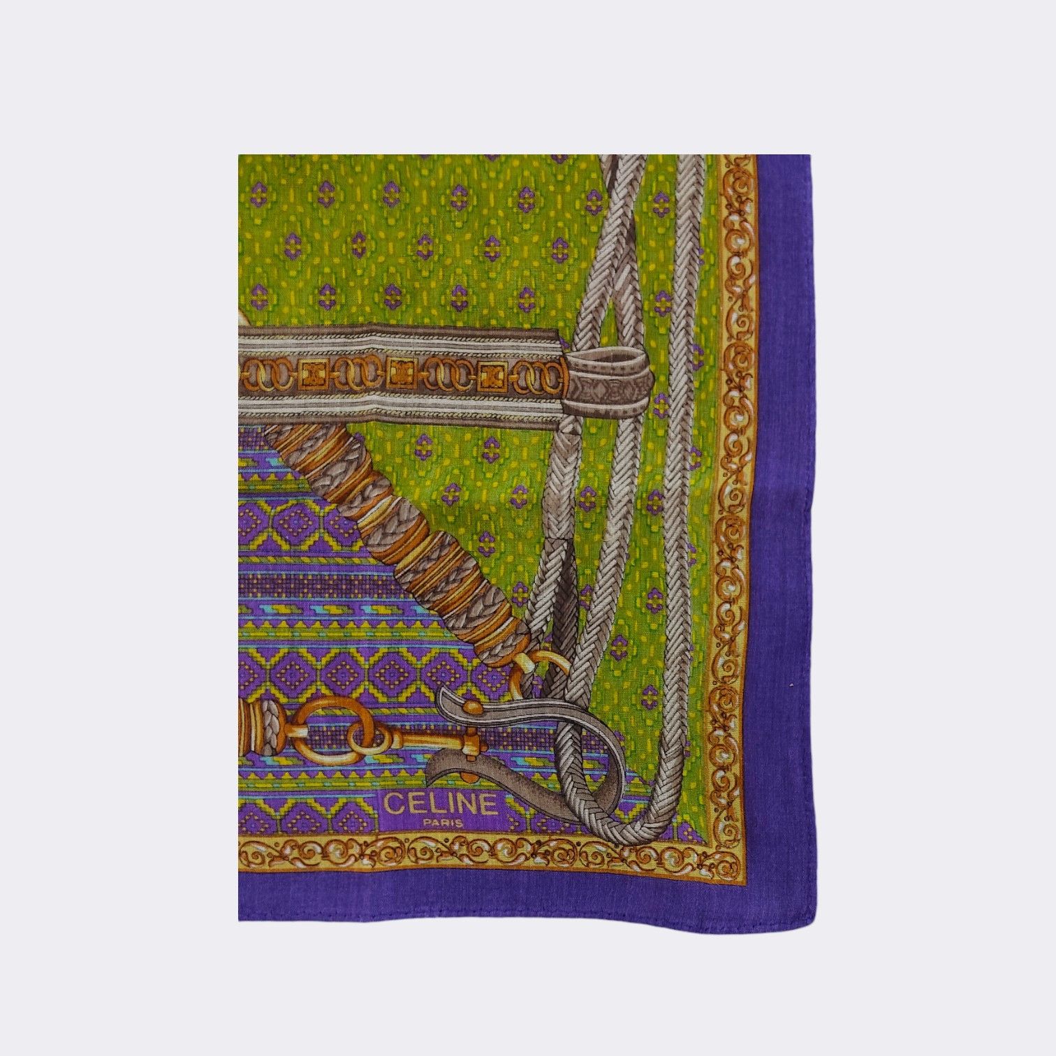 Celine × Vintage Vintage Celine Handkerchief Neckerchief Bandana H295H Size ONE SIZE - 3 Thumbnail