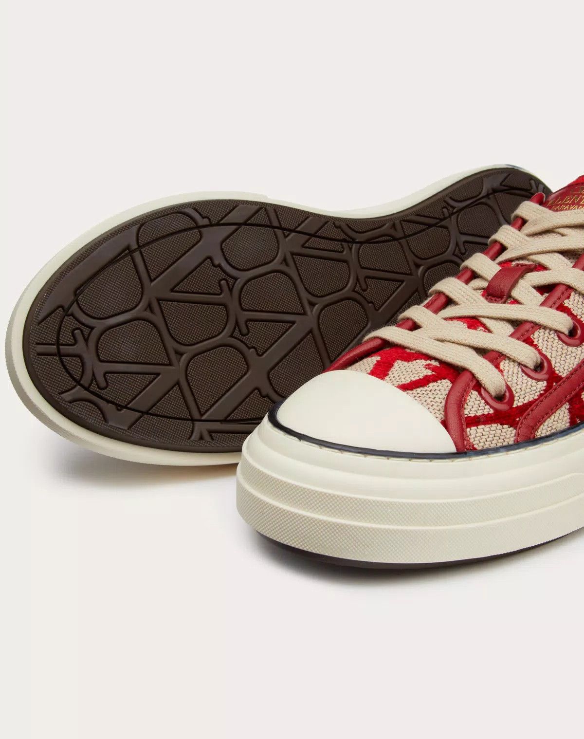 Valentino o1s1wg110426 Toile Iconographe Totaloop Low-Top Trainers Size US 6 / IT 36 - 5 Thumbnail