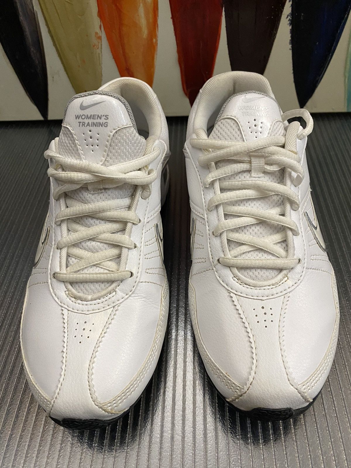Nike Nike Air Exceed Training Sneakers White Leather 8 Size US 8 / IT 38 - 2 Thumbnail