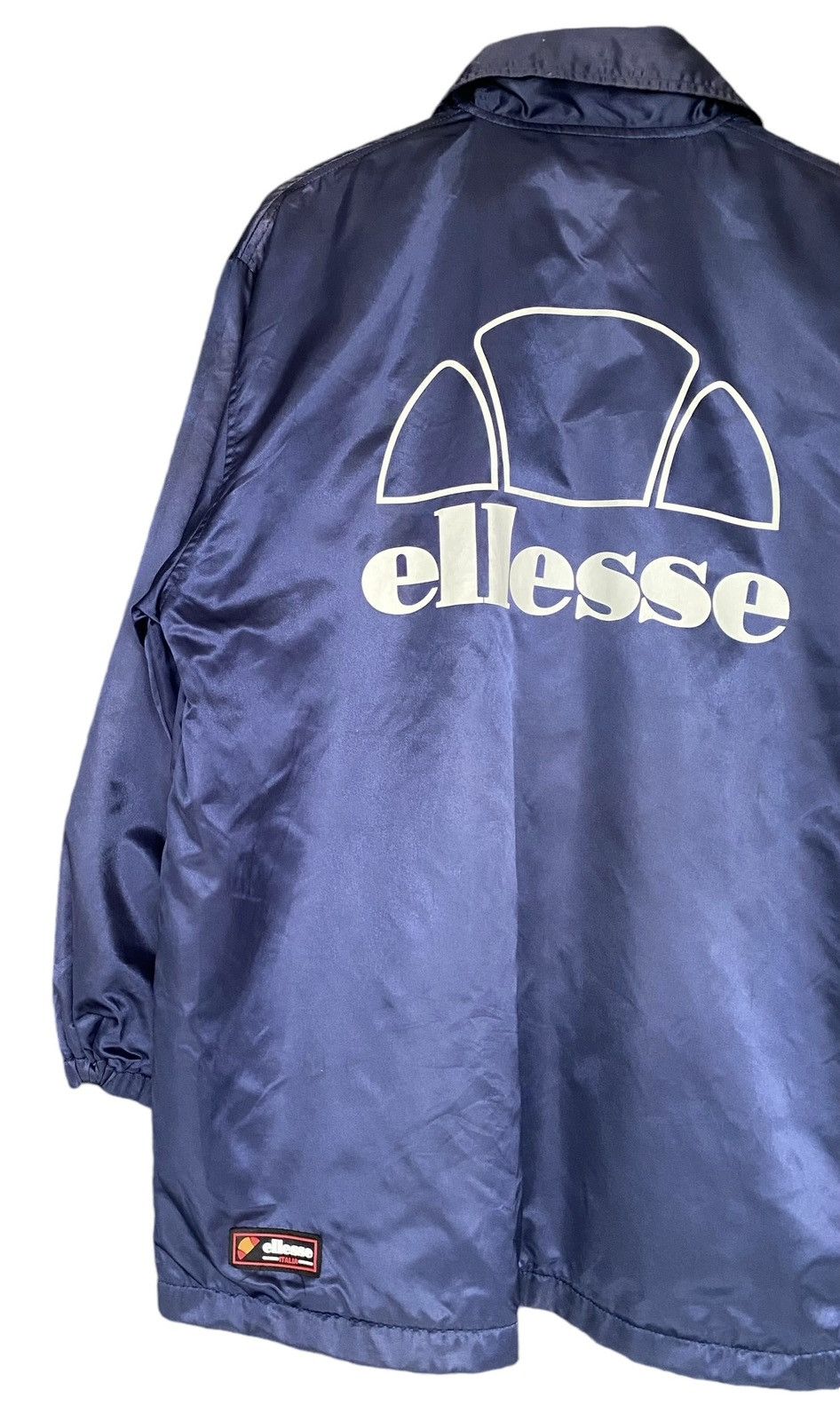 Ellesse × Vintage Vtg ELLESE 90s Polyster Button Jacket Size US L / EU 52-54 / 3 - 12 Thumbnail