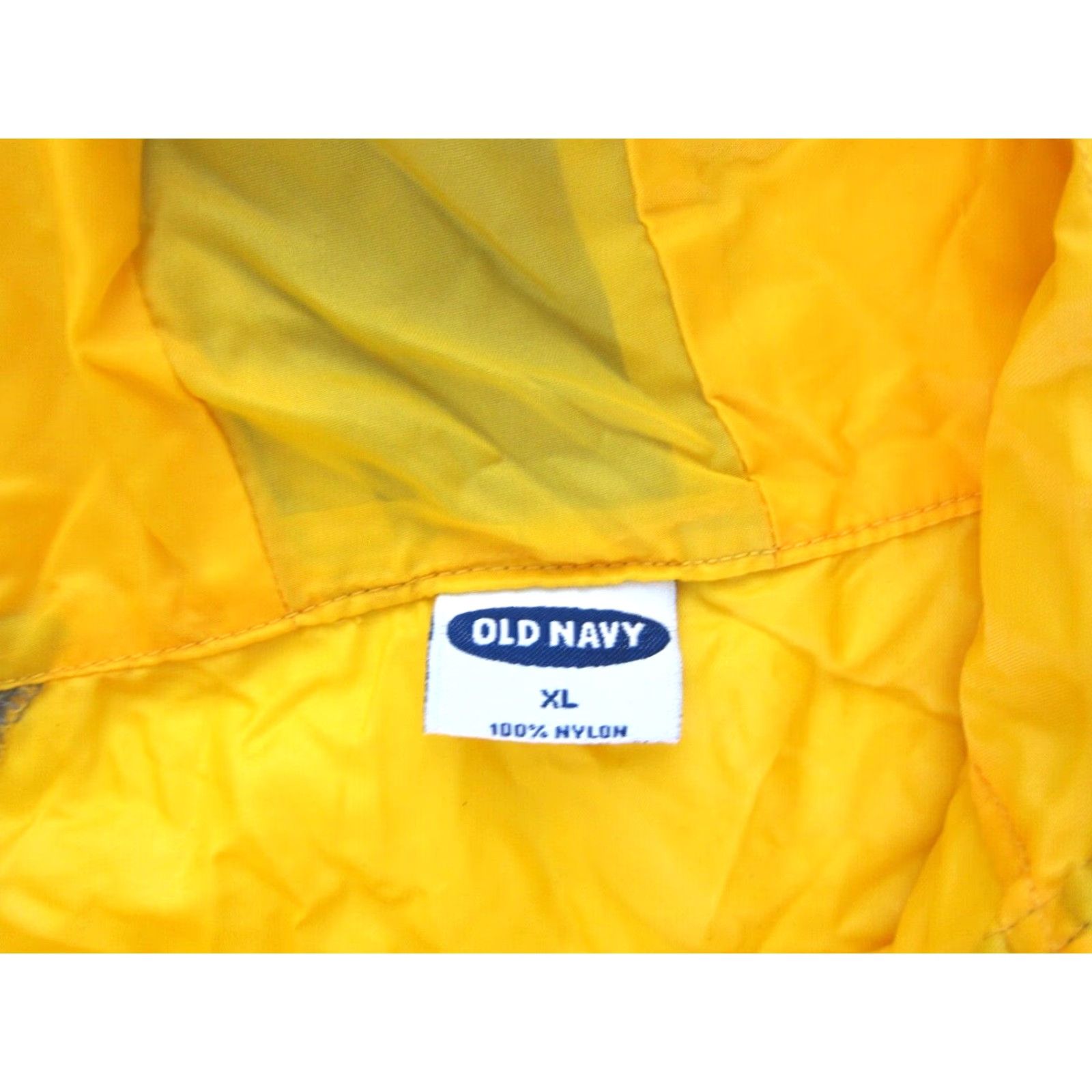 Old Navy Vtg Old Navy 100% Nylon Yellow Grey Pocket Cargo Hooded Windbreaker Jacket XL Size US XL / EU 56 / 4 - 3 Thumbnail