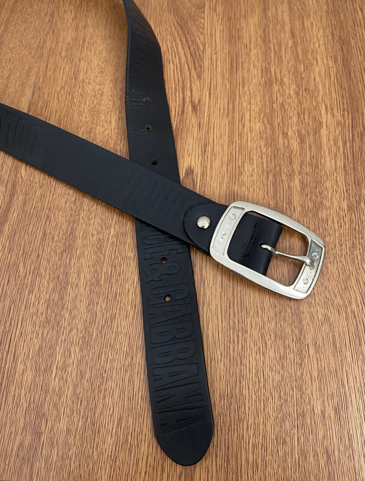 Dolce & Gabbana Dolce & Gabbana stamp black leather belt Size ONE SIZE - 3 Thumbnail