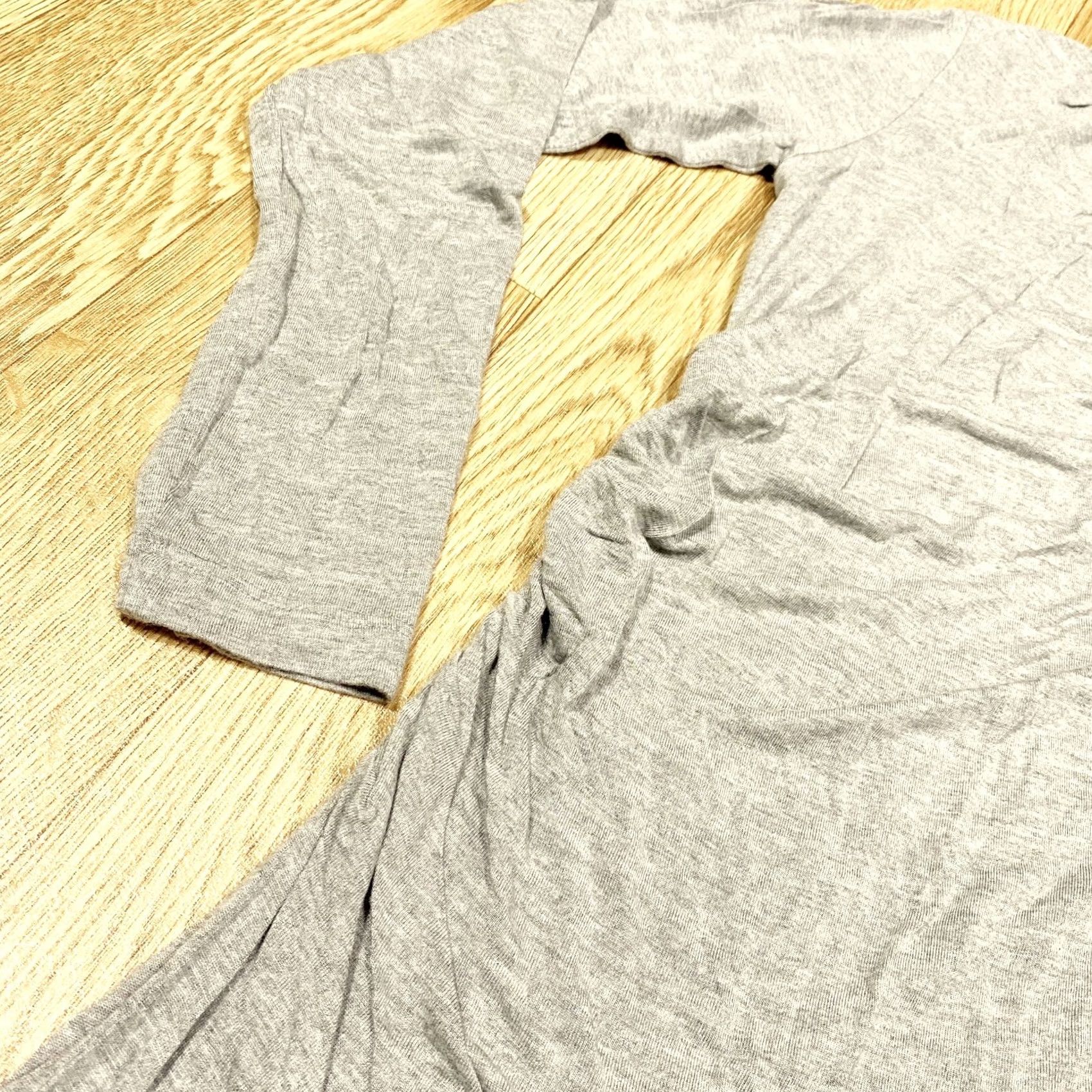 Vintage Me & Em Top Size S Grey Long Sleeve Ruched Side Women’s Pre Loved Pullover Size S / US 4 / IT 40 - 3 Thumbnail