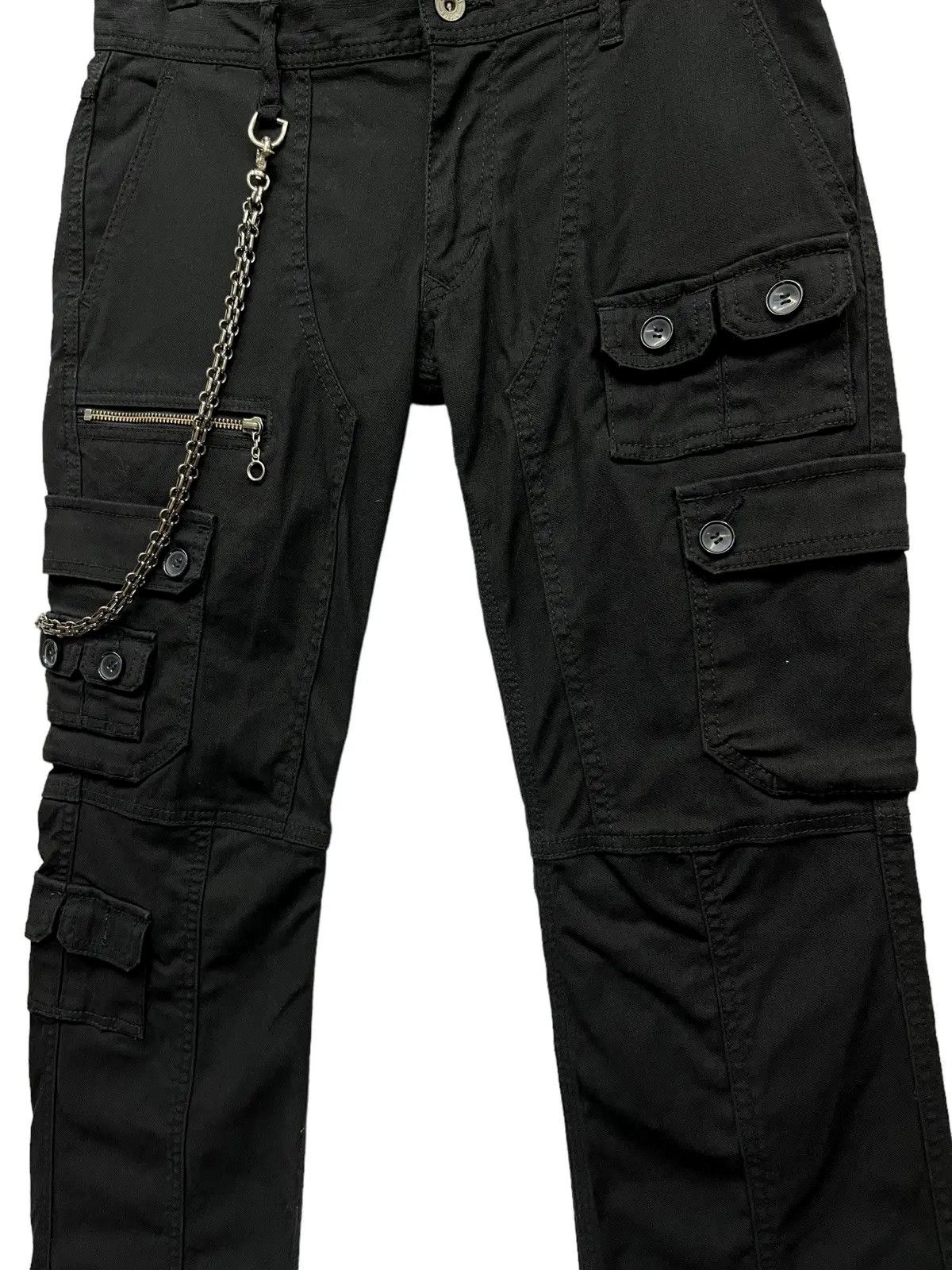 HIDEAWAYS × Nicole Club FYE🔥NICOLE HIDEAWAYS Multipocket Bondage Punk Flare Stretch Size 31" - 6 Thumbnail
