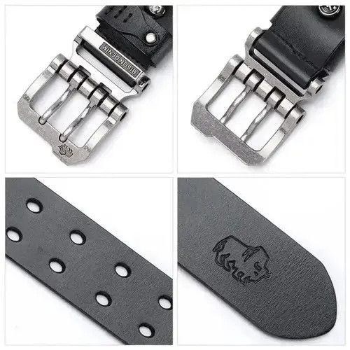 Designer 130cm Bison Denim Belt Size ONE SIZE - 3 Thumbnail