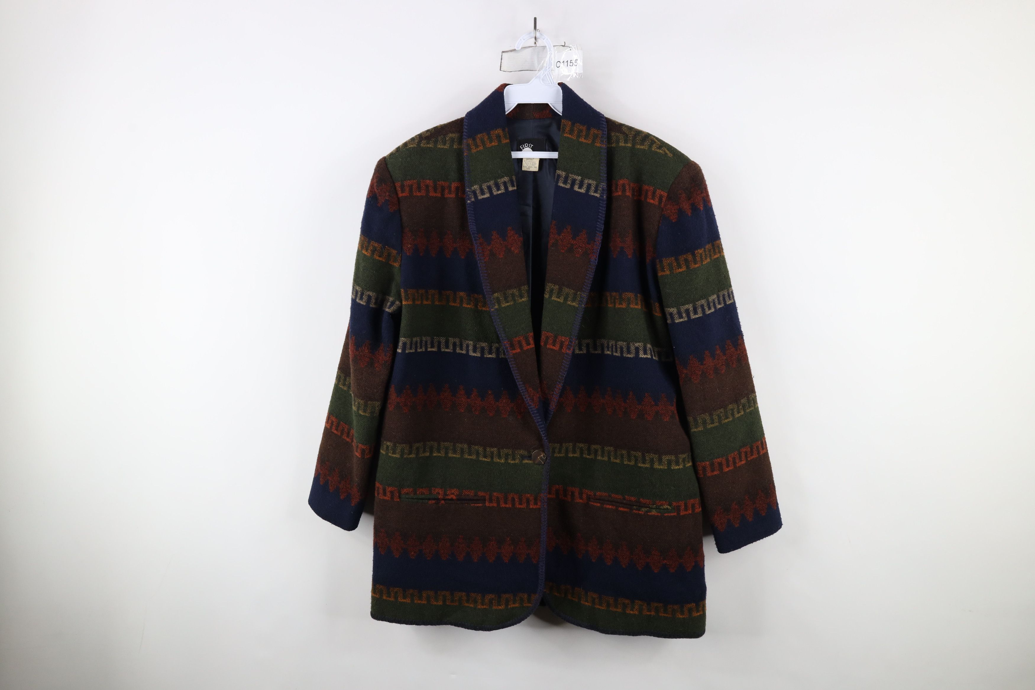 Vintage Vintage 90s Streetwear Rainbow Southwestern Blazer Jacket Size L / US 10 / IT 46 - 1 Thumbnail