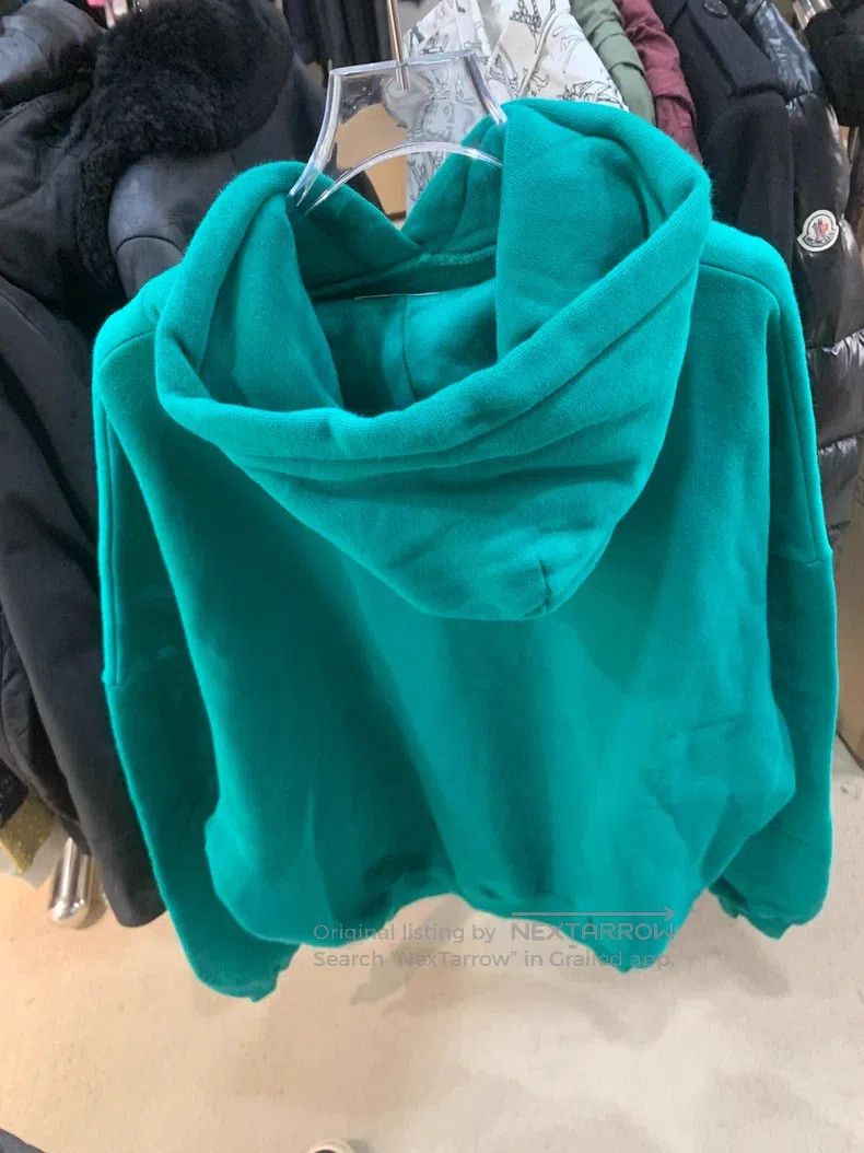 Balenciaga Balenciaga Lake Green Wheat Ear Logo Hoodie Size US L / EU 52-54 / 3 - 2 Thumbnail