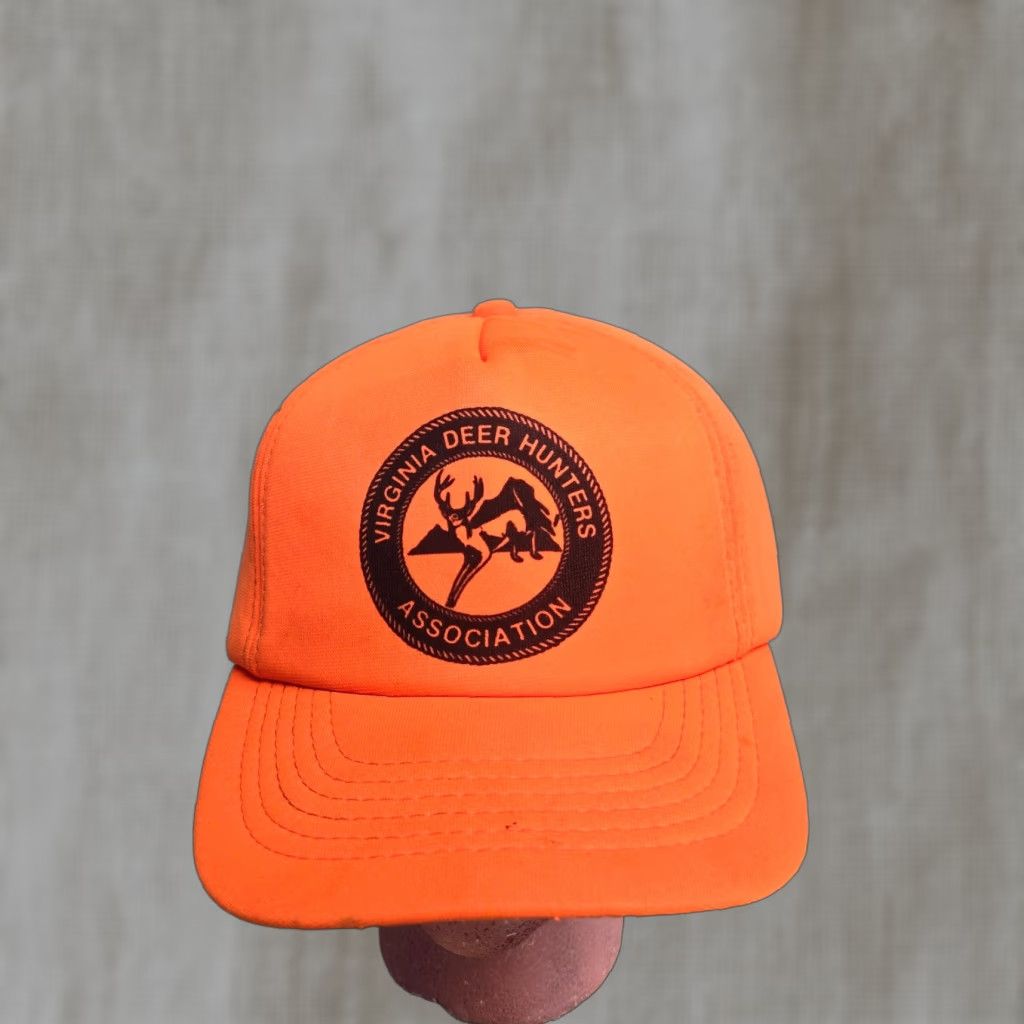 Hunter CAMO VA Virginia Deer Hunters Association Orange Snapback Cap Adjustable Men’s Hat Size ONE SIZE - 1 Thumbnail