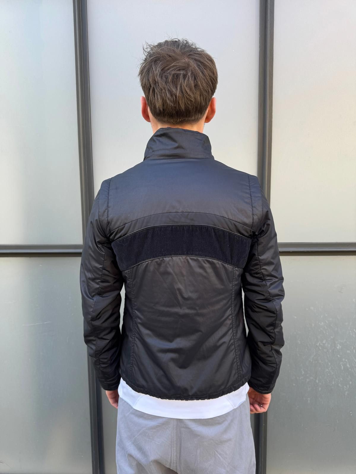 Prada Prada Main Line Nylon/Leather Double Layer Jet Black Jacket Size S / US 4 / IT 40 - 7 Thumbnail