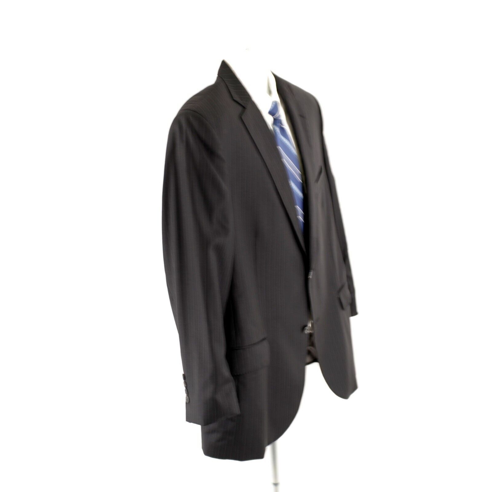 Loro Piana Loro Piana Cremieux Super 130s Wool Black Striped 2 Button S Size 42R - 8 Thumbnail