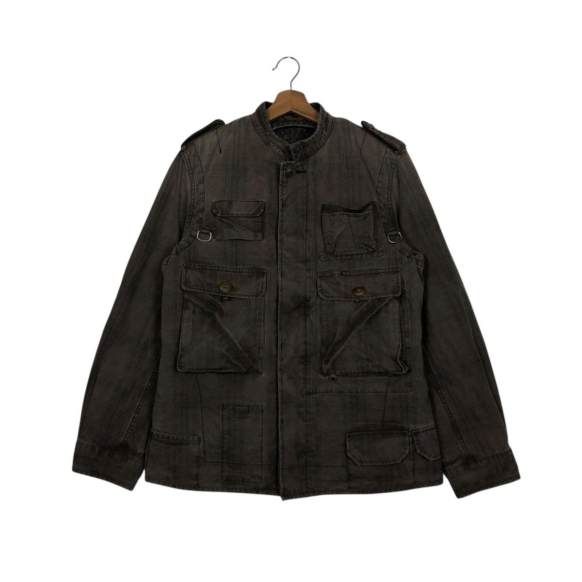 Hysteric Glamour 🔥VINTAGE BIKER JACKET CARGO POCKET PATCH WORK R.NEWBOLD Size US L / EU 52-54 / 3 - 3 Thumbnail