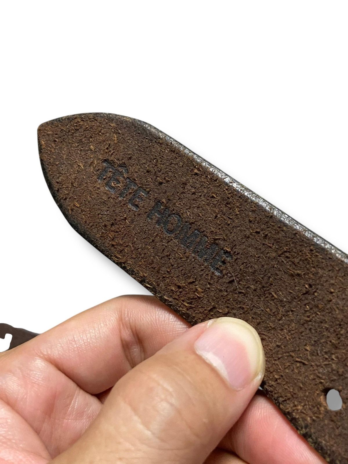 Tete Homme TETE HOMME LEATHER BELT (142) Size 36 - 5 Thumbnail