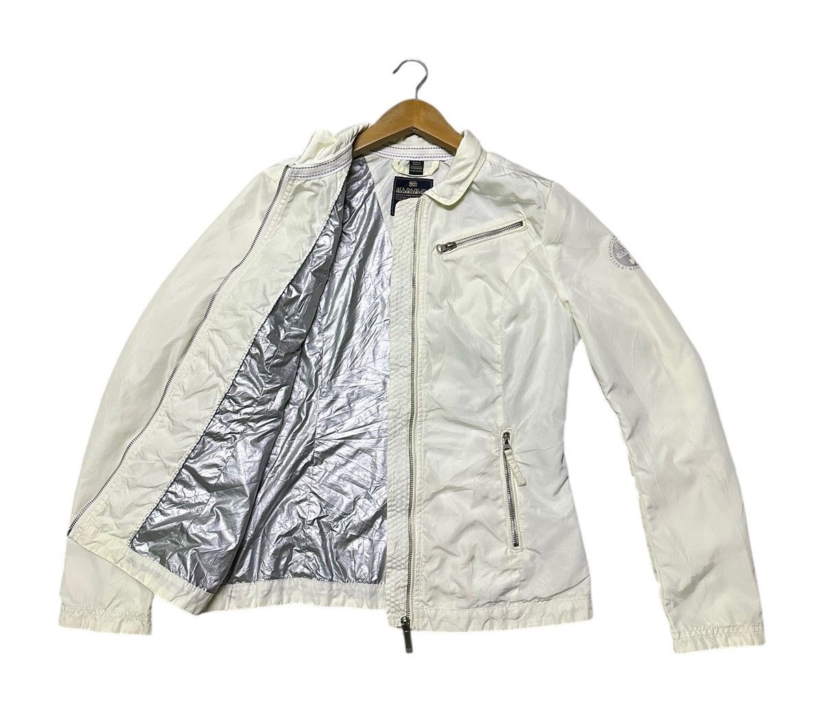 Napapijri Napapijri women's white lightweight zip-up jacket Size S / US 4 / IT 40 - 2 Thumbnail