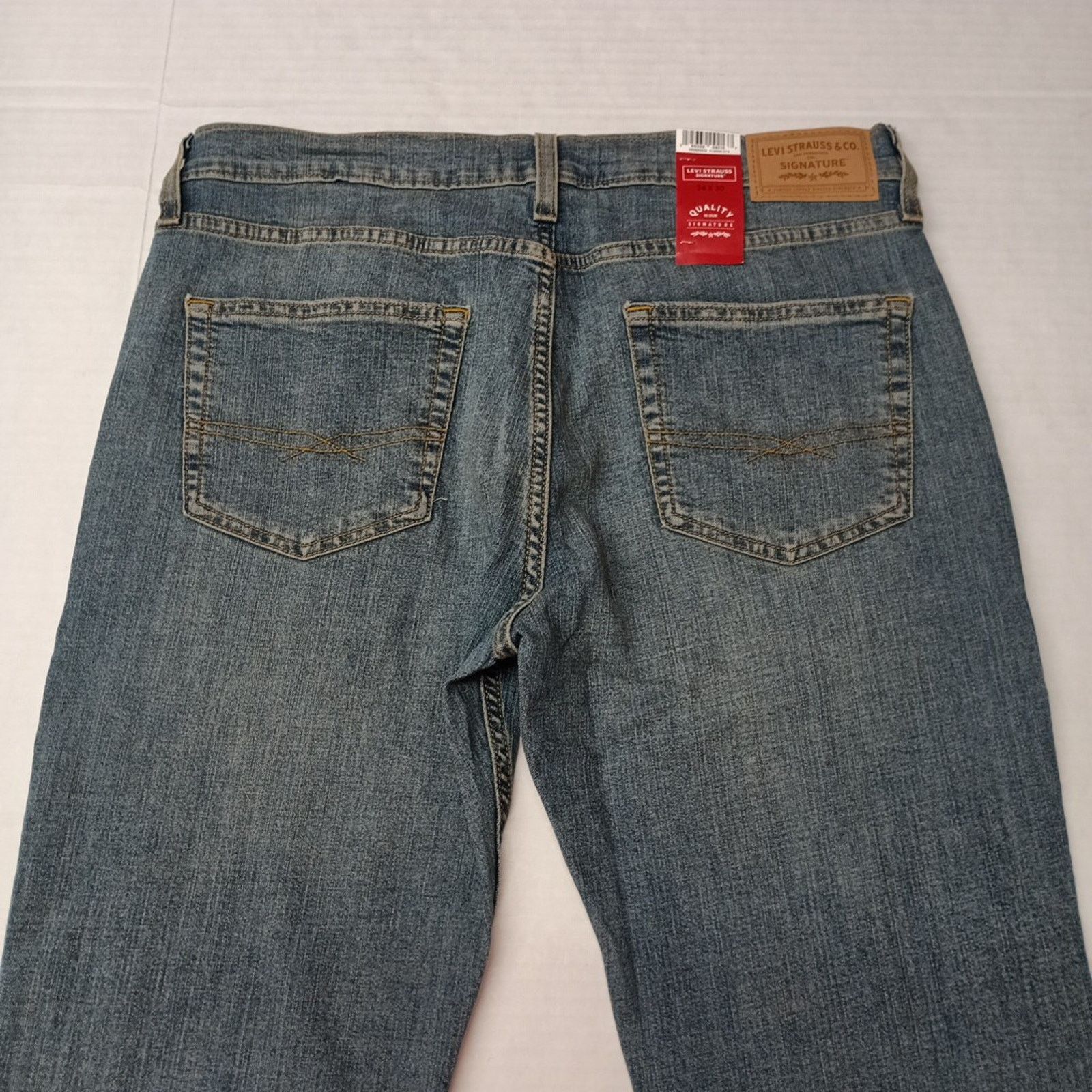 Levi's Signature By Levi Straight Jeans Men's 34x30 Blue Cotton Size US 34 / EU 50 - 9 Thumbnail
