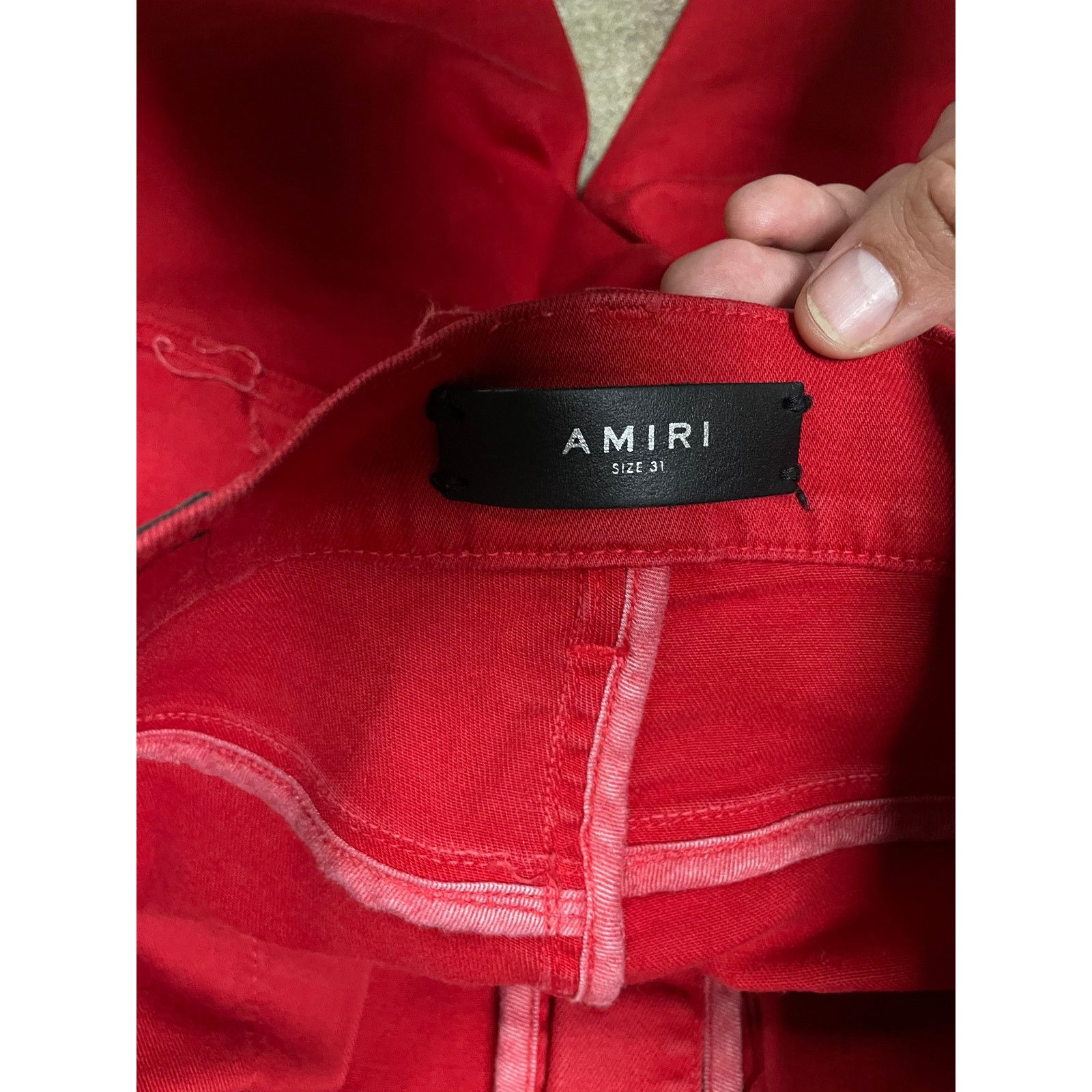 Amiri Amiri Jeans Thrasher Red Black Stripe Used 31 Size US 31 - 5 Thumbnail