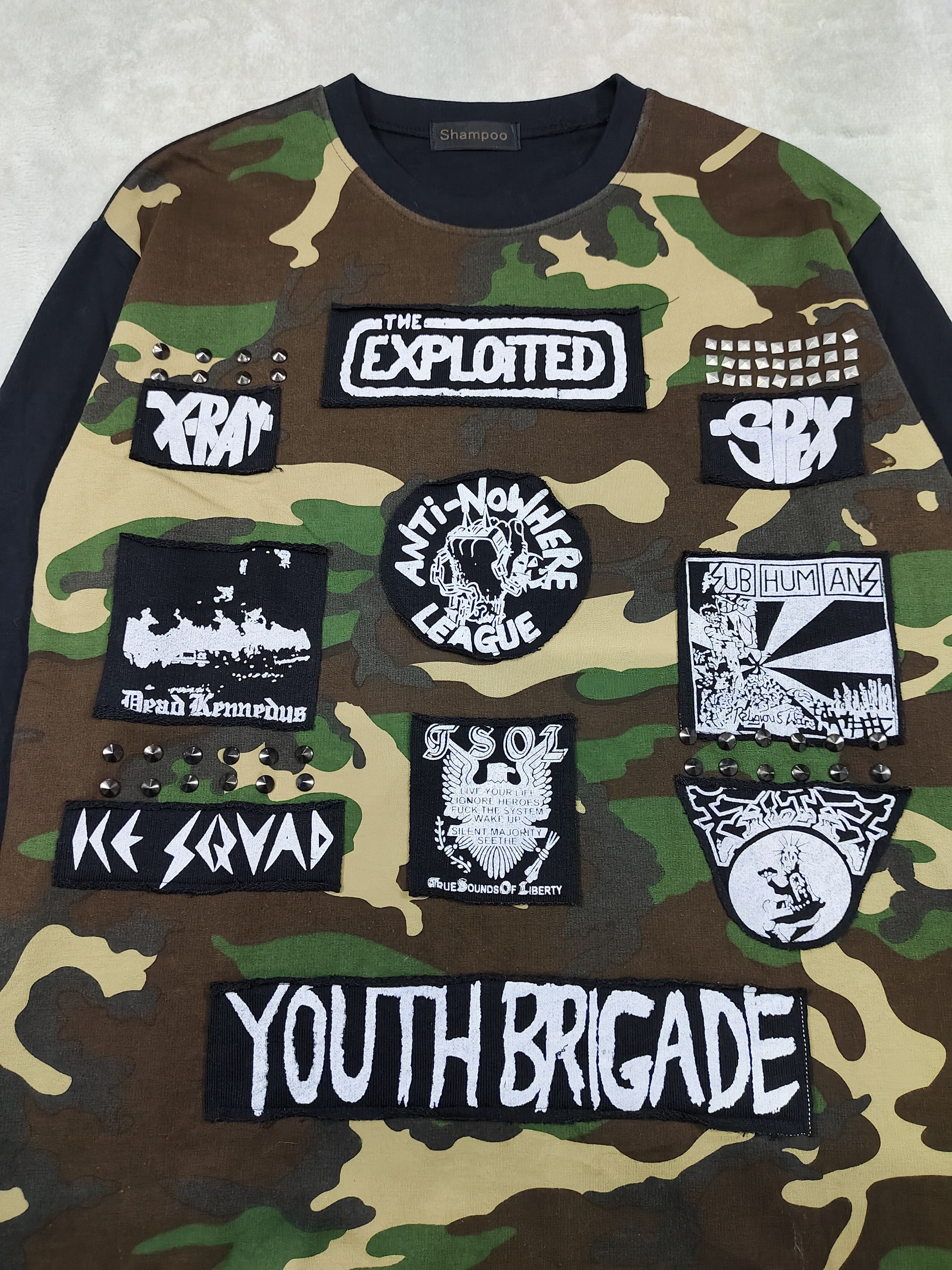 Japanese Brand Shampoo The Exploited Punk Pacth Studded Camouflage Size US M / EU 48-50 / 2 - 2 Thumbnail